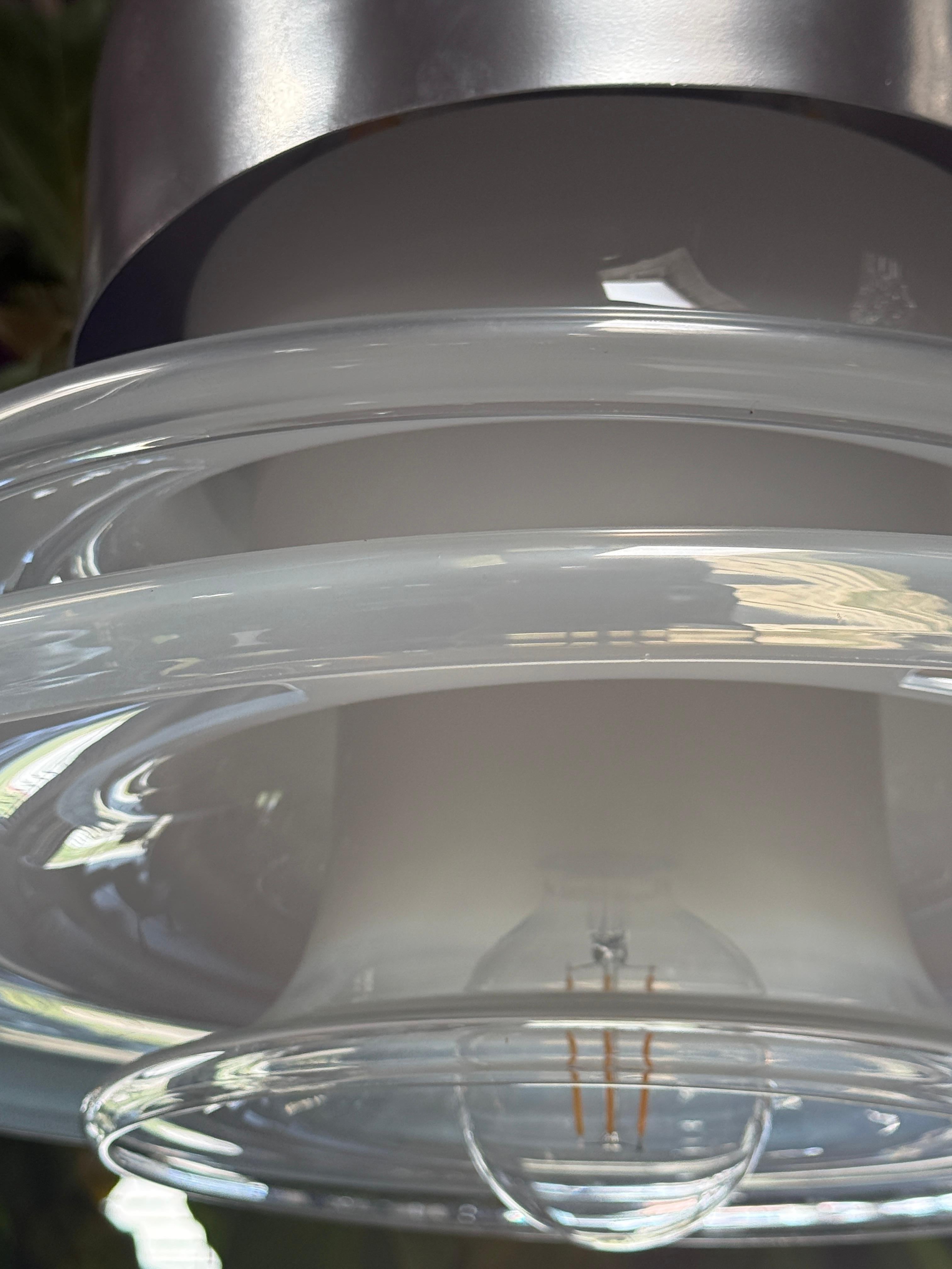 Italian Carlo Nason for Mazzega Space Age Layered Glass Pendant Lamp, Italy 1960s For Sale