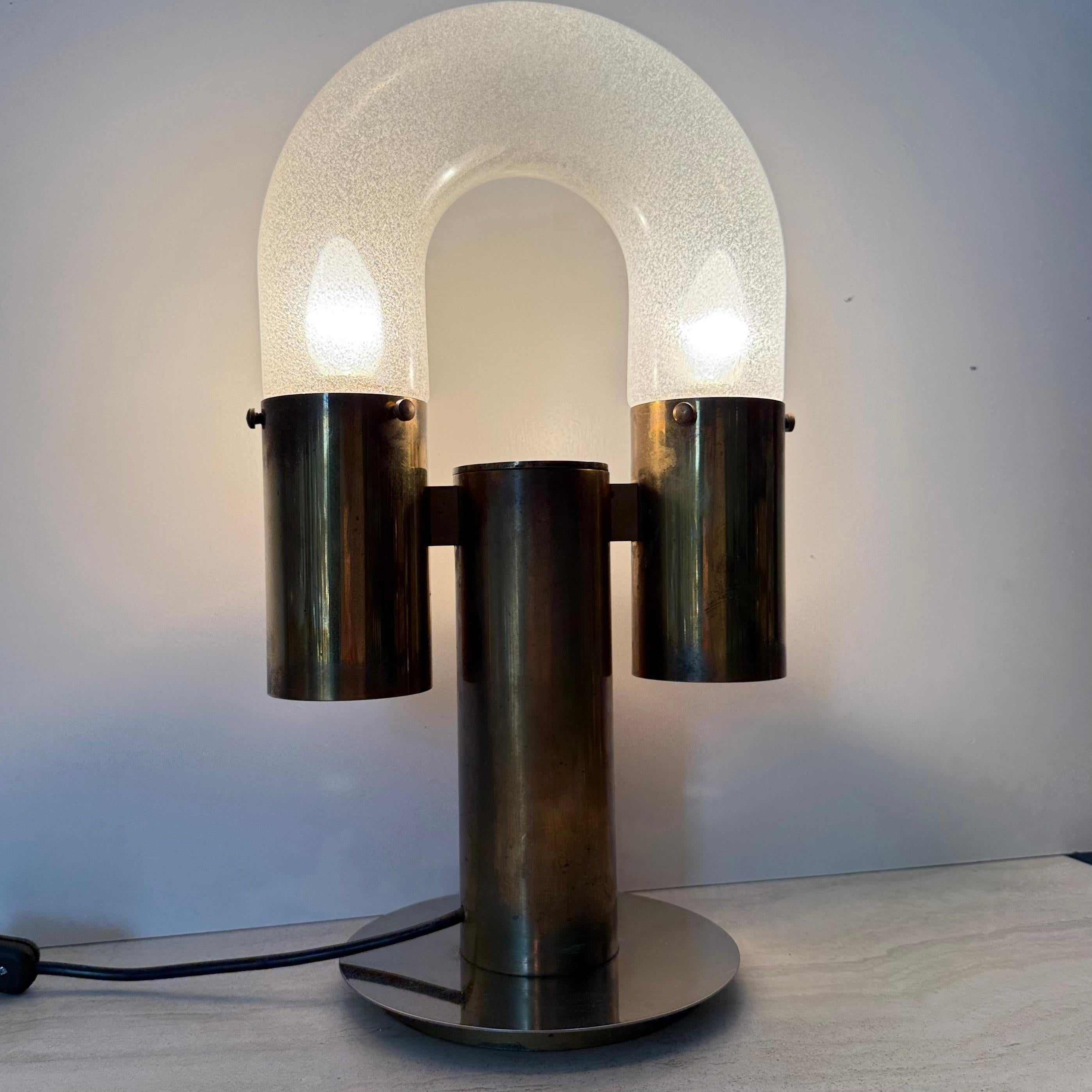 Mid-Century Modern Carlo Nason for Mazzega table lamp , 1970s For Sale