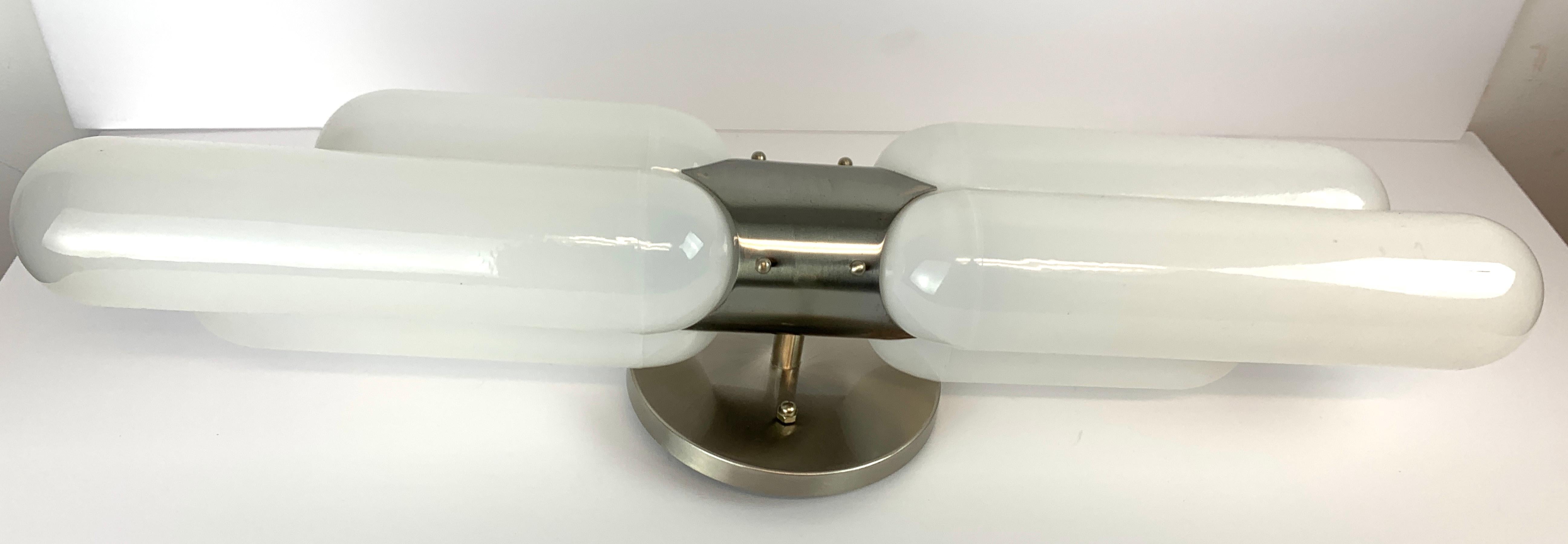 Carlo Nason for Mazzega Wall Sconce,  3 Single Sconces  In Good Condition In West Palm Beach, FL