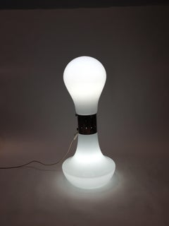 Carlo Nason for Mazzega White Murano Glass Floor Lamp