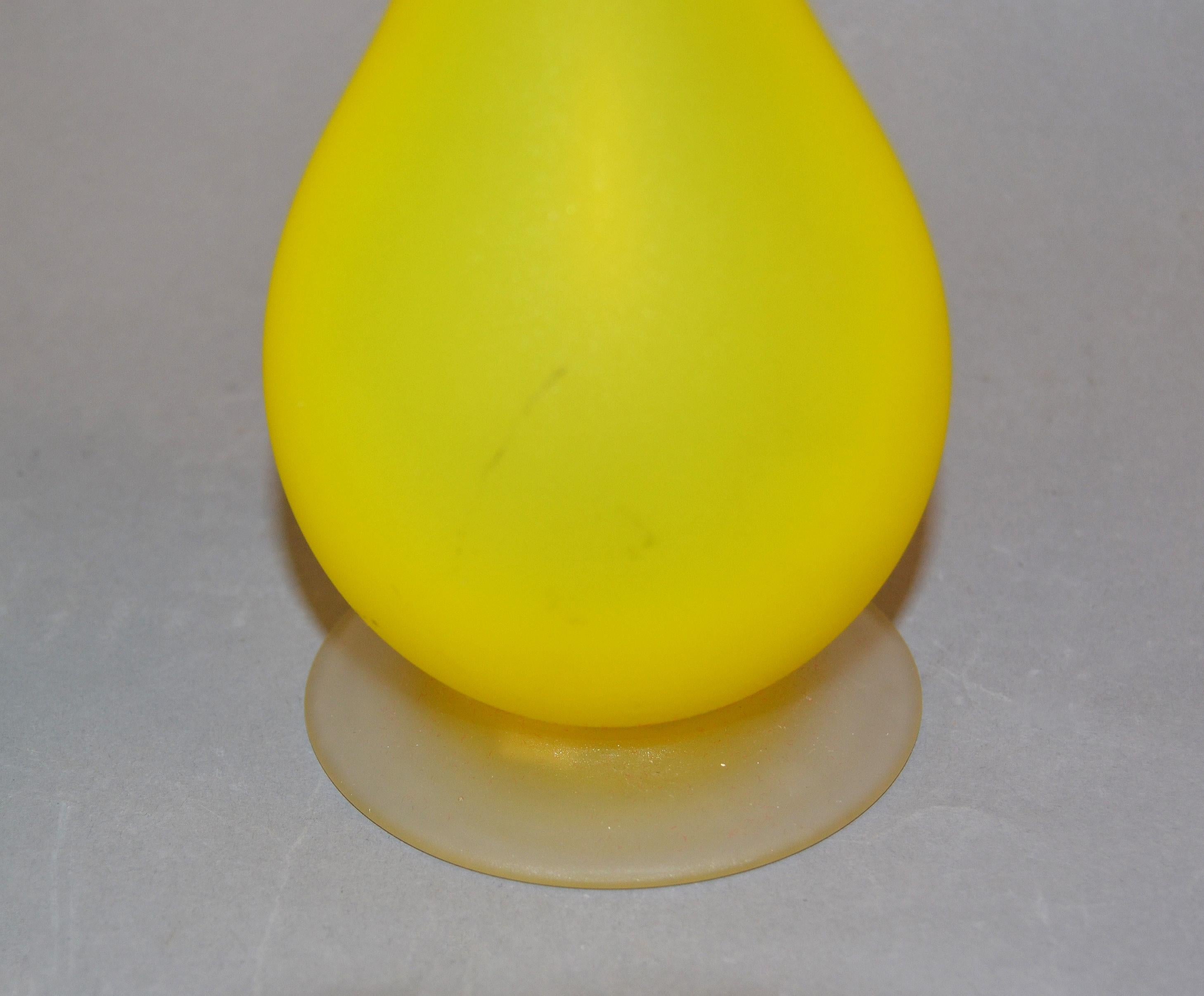 Mid-20th Century Carlo Nason for Rosenthal Netter Satin Glass Bud Vases Italy, Pair