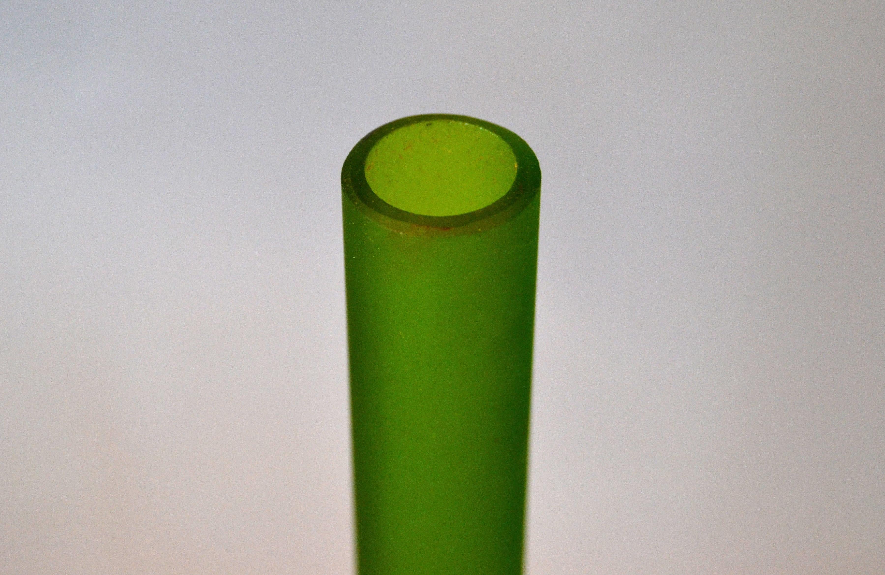 Carlo Nason for Rosenthal Netter Satin Glass Bud Vases Italy, Pair 1