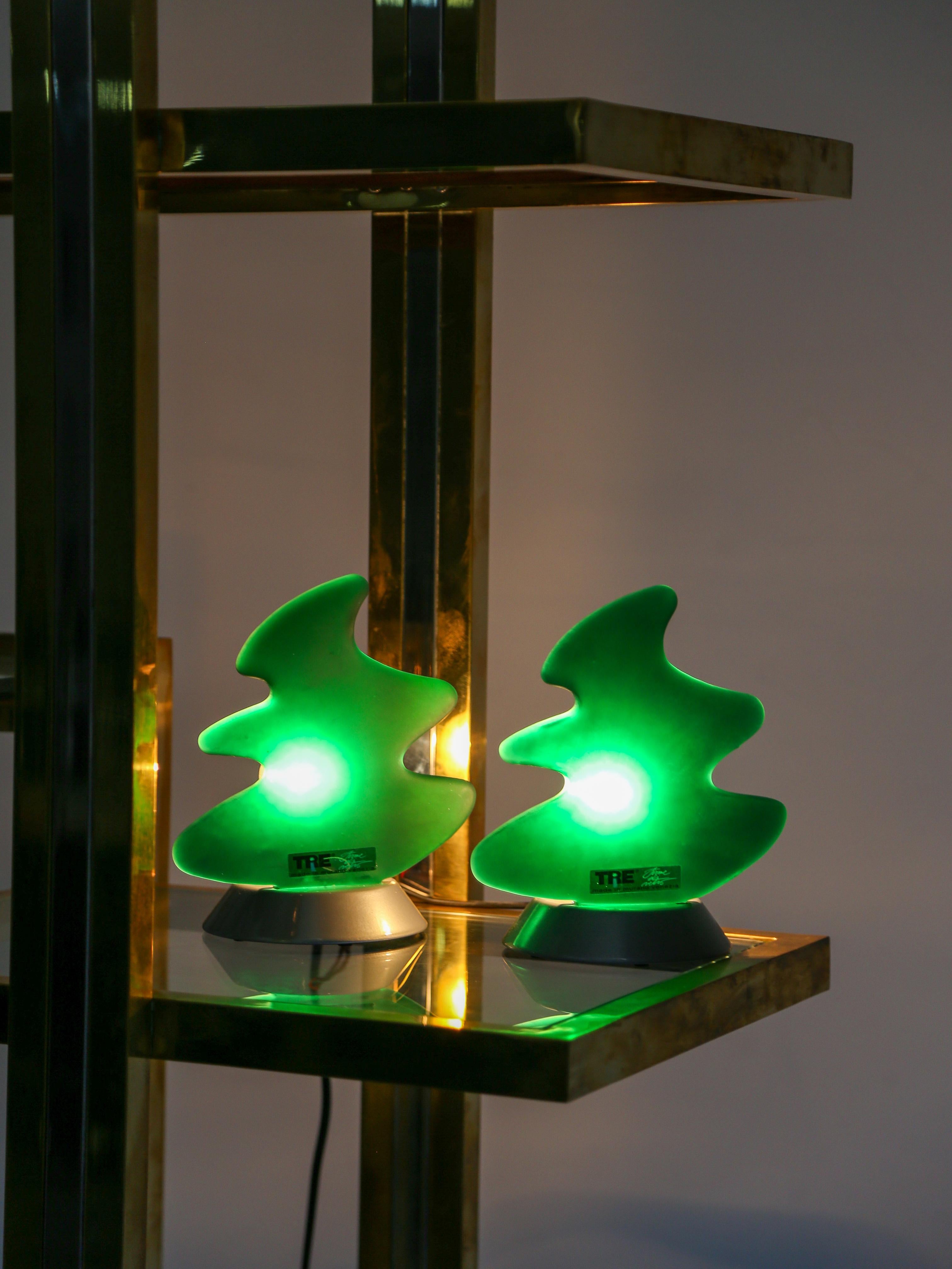 Mid-Century Modern Carlo Nason for Tre Ci Luci Murano Glass Table Lamp Christmas Tree For Sale