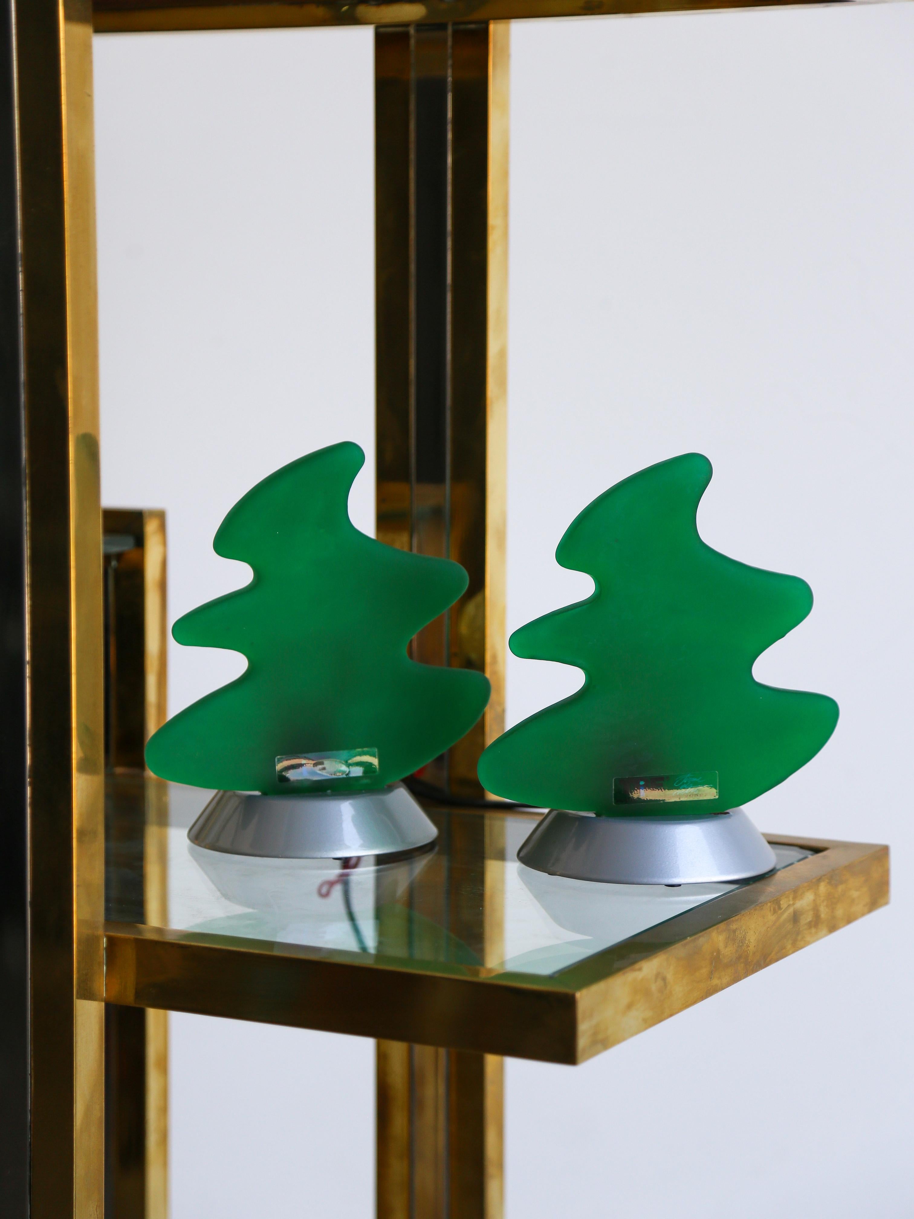 Italian Carlo Nason for Tre Ci Luci Murano Glass Table Lamp Christmas Tree For Sale