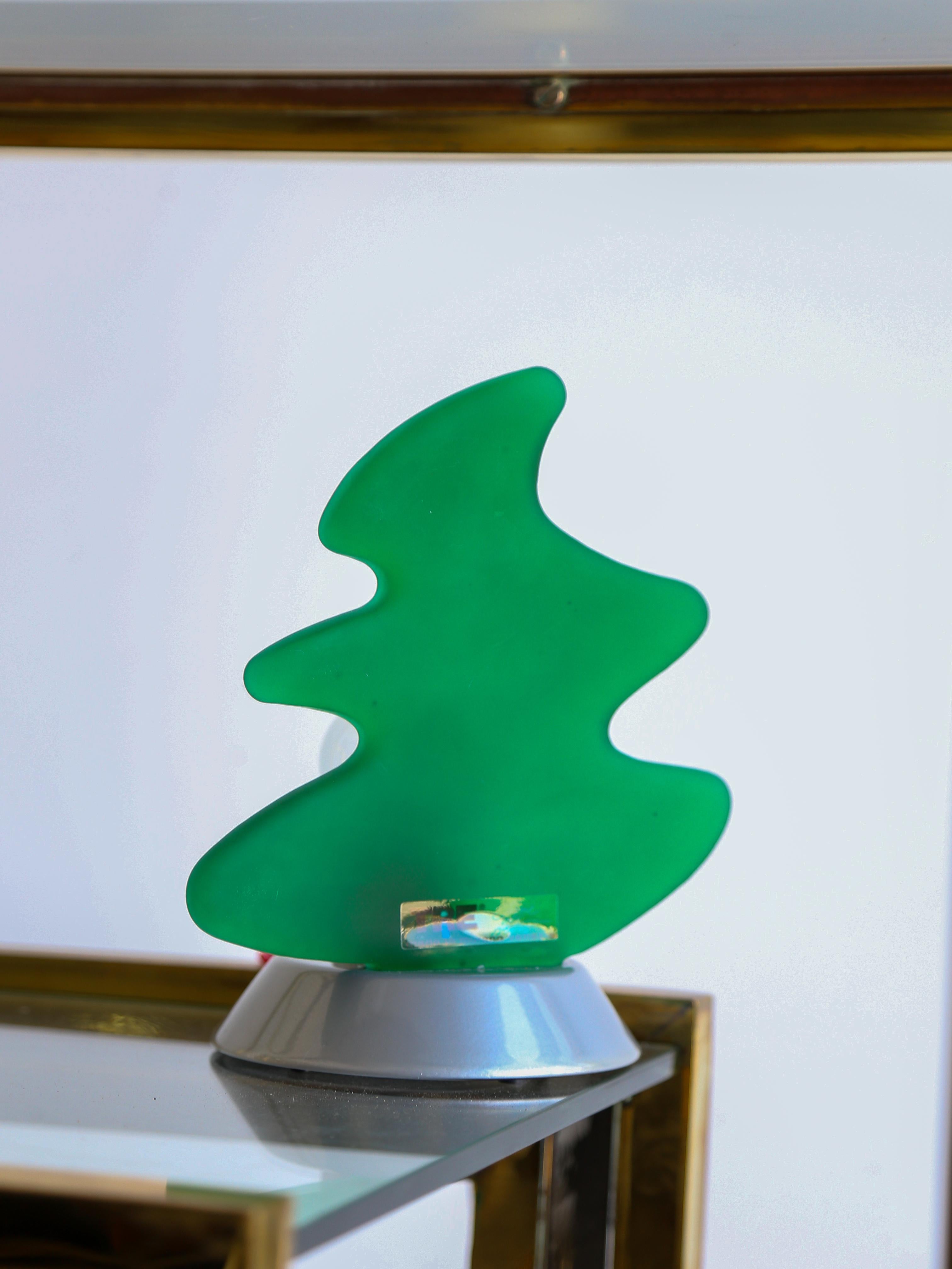 Carlo Nason für Tre Ci Luci Murano Glas Tischlampe Weihnachtsbaum (Metall) im Angebot