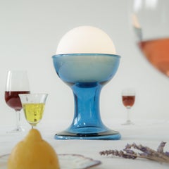 Carlo Nason 'Gelato' Tragbare Tischleuchte aus azurblauem Glas für Established & Sons