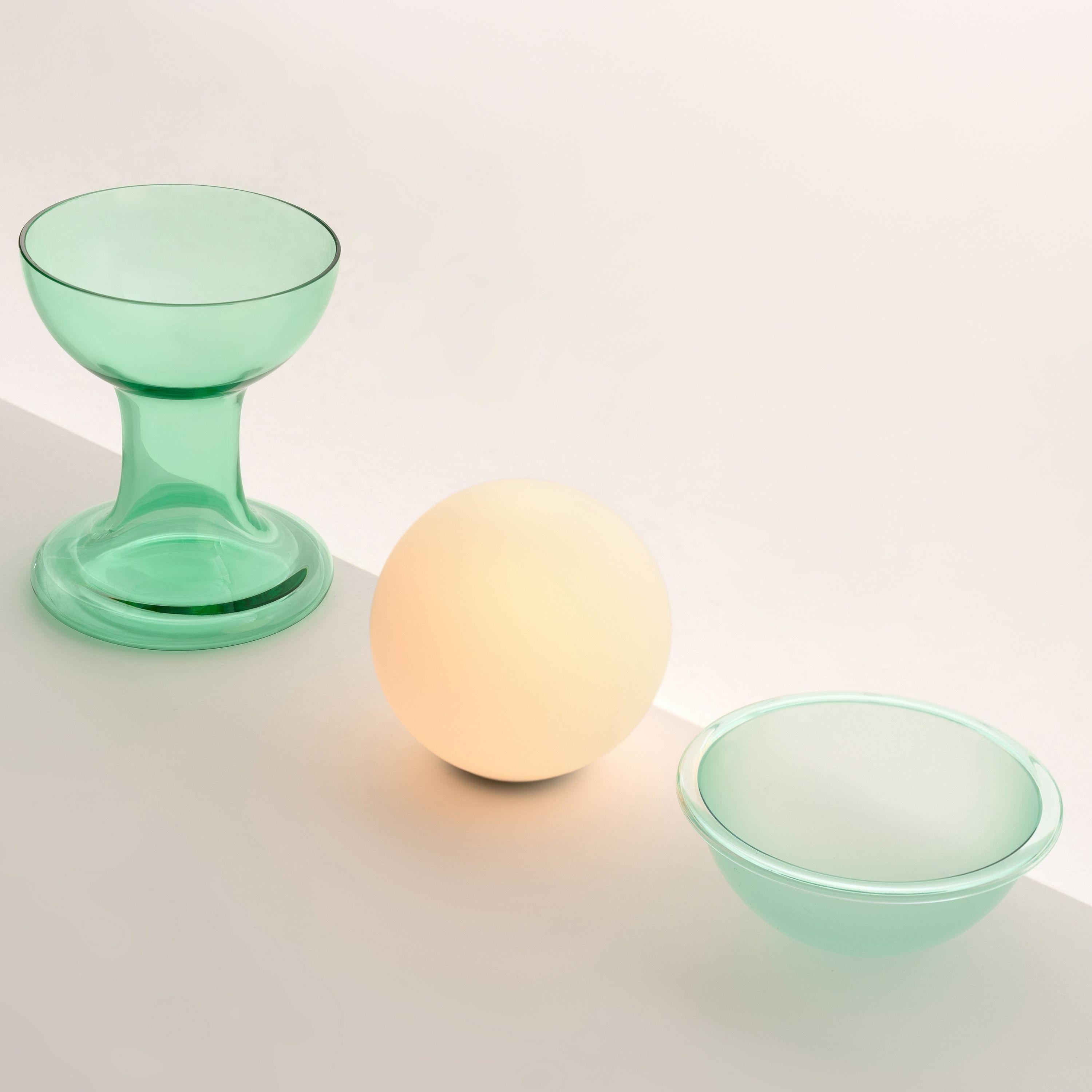 Carlo Nason 'Gelato' Tragbare Tischleuchte aus mintfarbenem Glas für Established & Sons (Geblasenes Glas) im Angebot