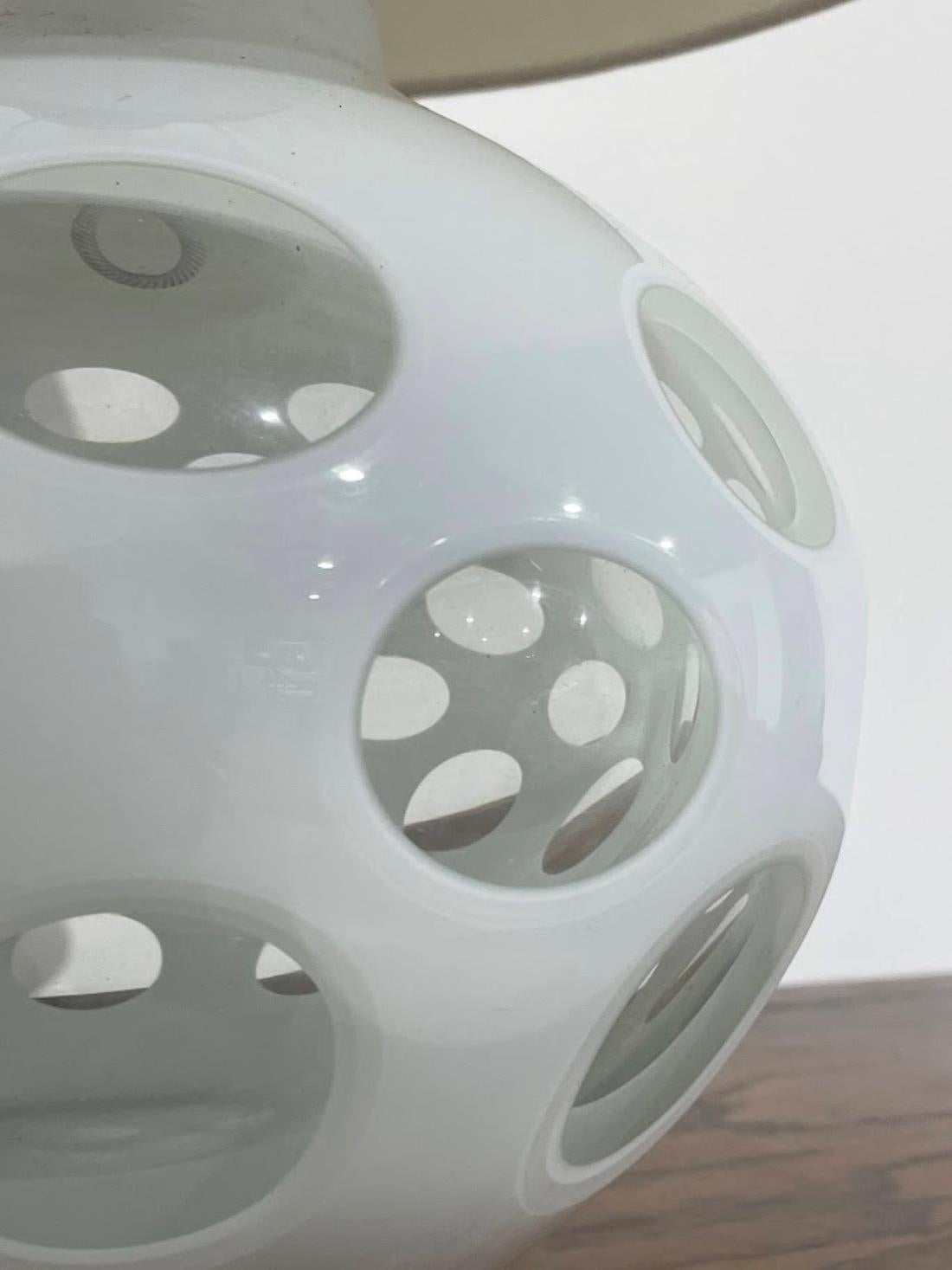 Fin du 20e siècle Lampe de table en verre Carlo Nason pour Mazzega, Italie, années 70 en vente