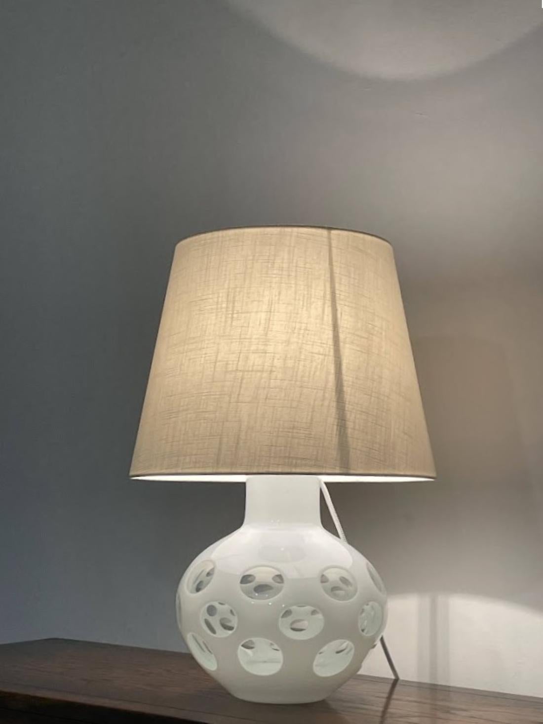 Lampe de table en verre Carlo Nason pour Mazzega, Italie, années 70 en vente 1
