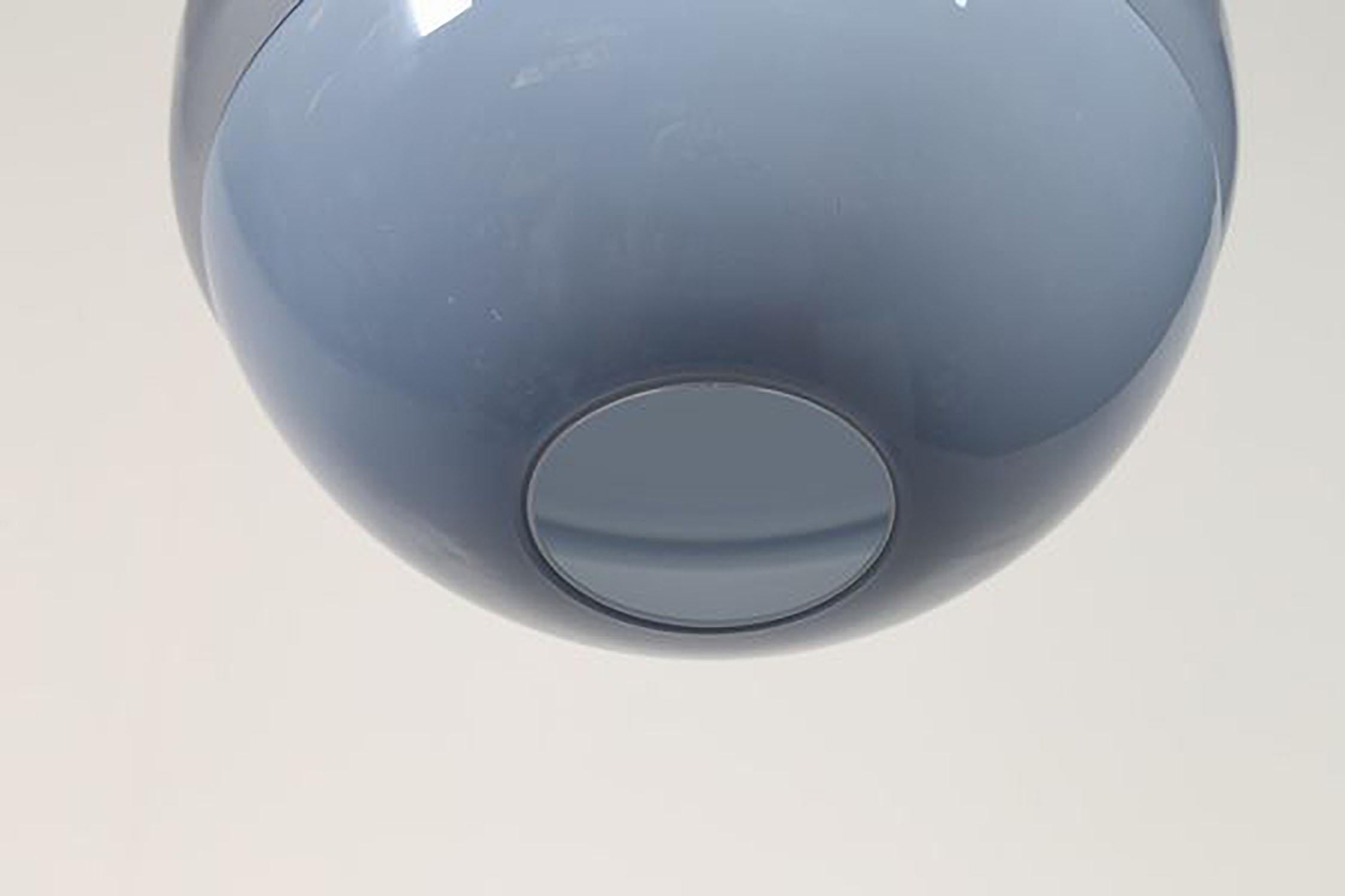 Carlo Nason Lámpara de cristal de Murano gris Mod.LS 116, Italia Años 70 Moderno de mediados de siglo en venta