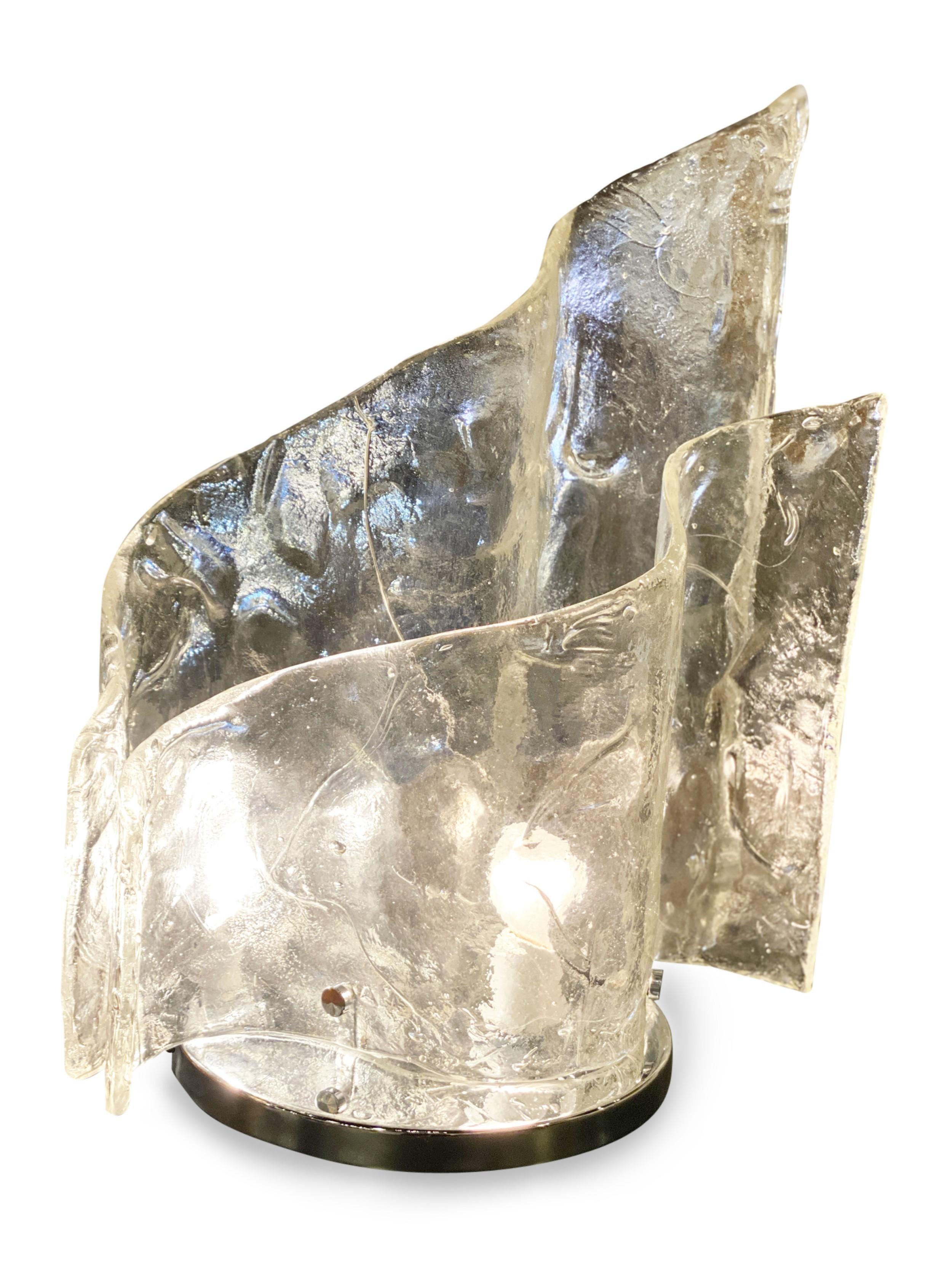 Carlo Nason Italian Mid-Century Brutalist Table Lamp en venta 1