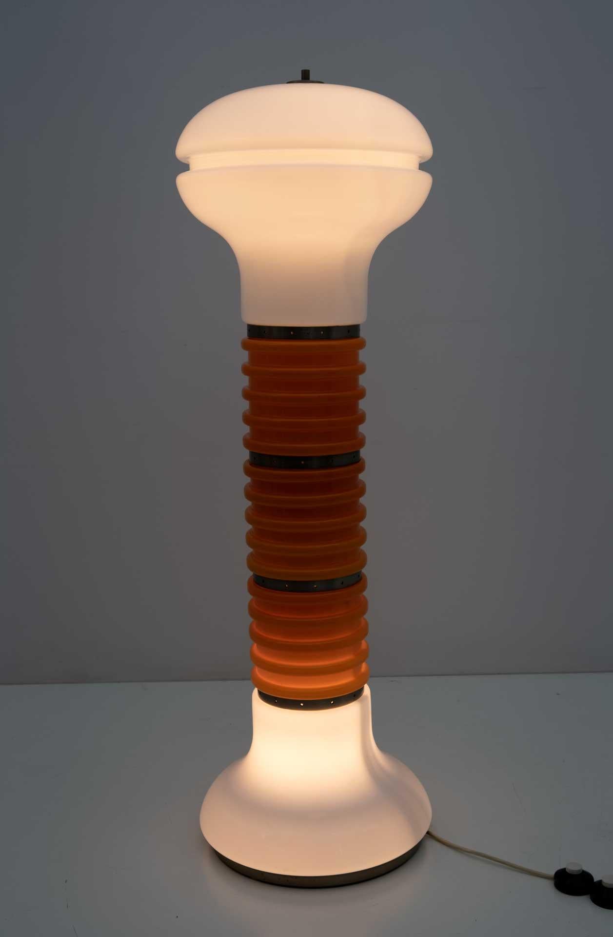 Late 20th Century Carlo Nason Italian Murano Glass Floor Lamp 