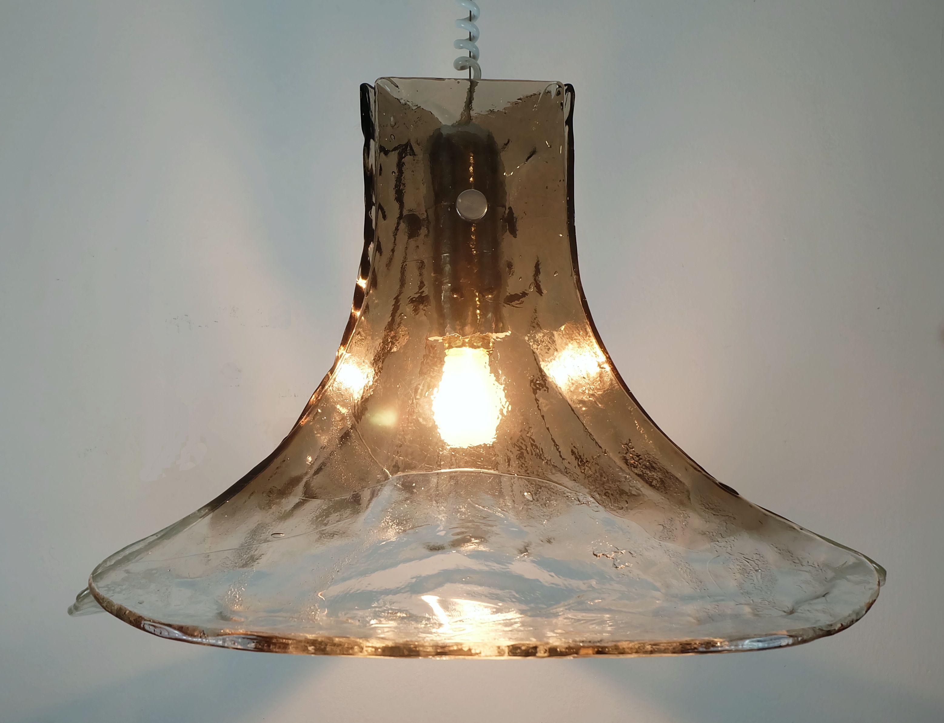 carlo nason kalmar franken mitte jahrhundert CHANDELIER hängeleuchte eisglas (Mitte des 20. Jahrhunderts) im Angebot