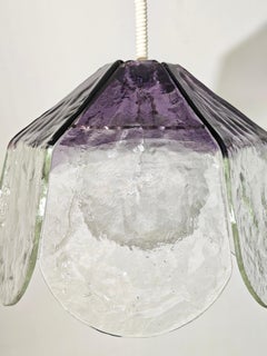 Carlo Nason "Flower" Pendant Lamp, by Mazzega, 1970s, Mid-Century