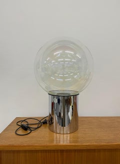 Carlo Nason Large Iridized Glass Sphere Table Lamp
