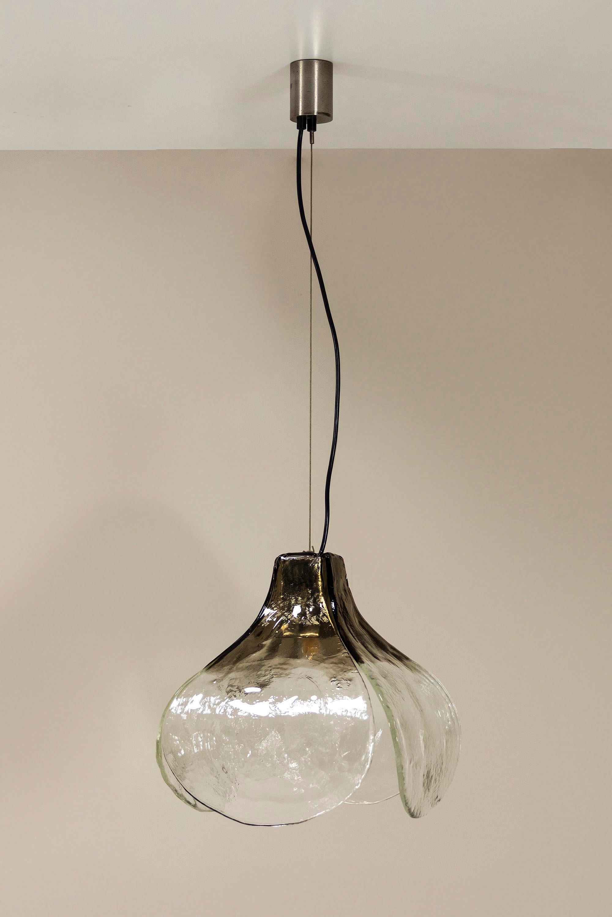Carlo Nason LS 184 Lampada a sospensione a forma di fiore, Italy 1970s in vendita 7
