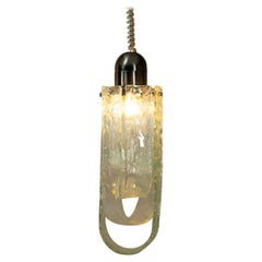 Carlo Nason LS 187 Pendelleuchte mit Opalelementen, Italien 1970er Jahre