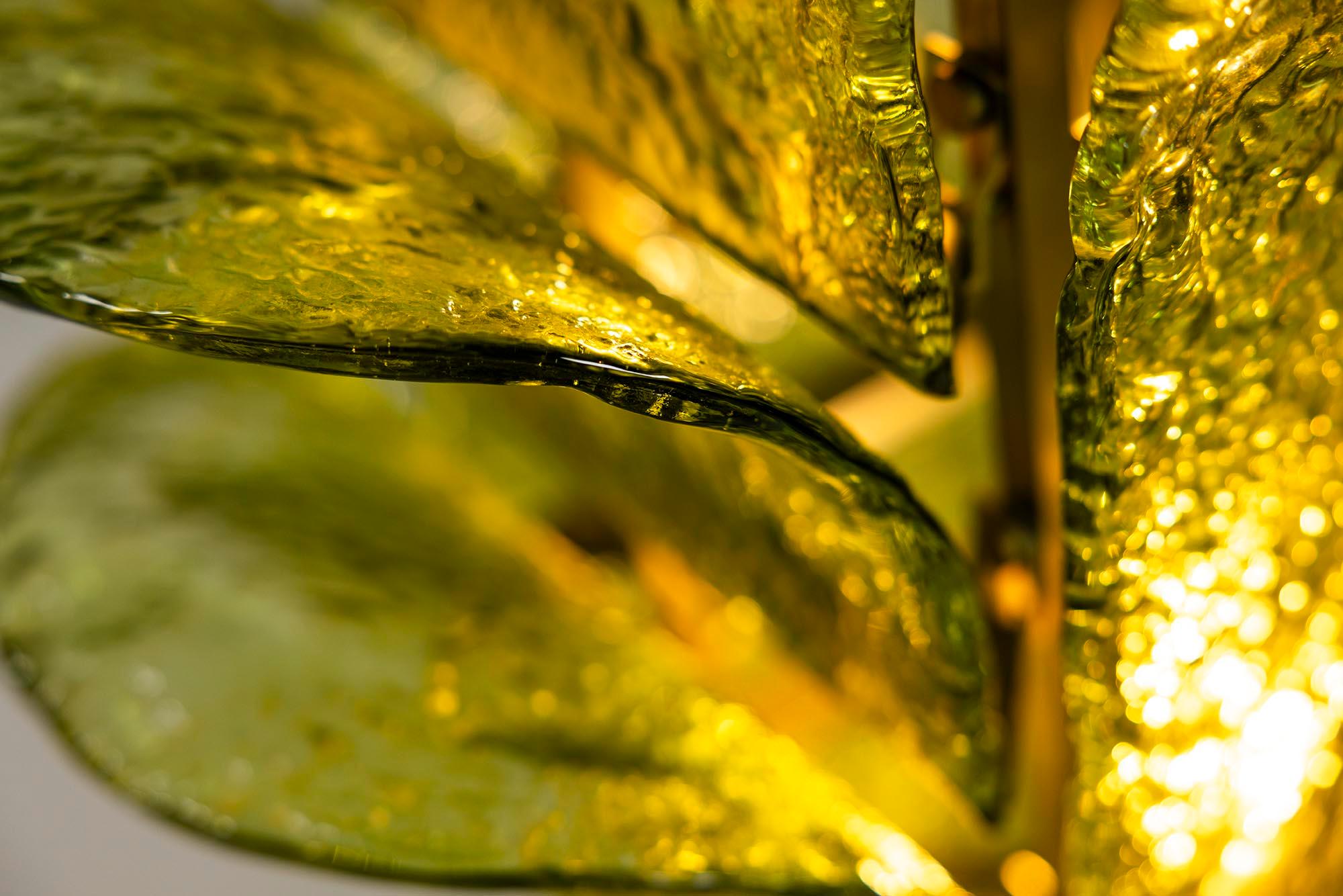 Mid-20th Century Carlo Nason LT 320 “Cactus” Floor Lamp in Green Murano for Mazzega, Italy 1960s