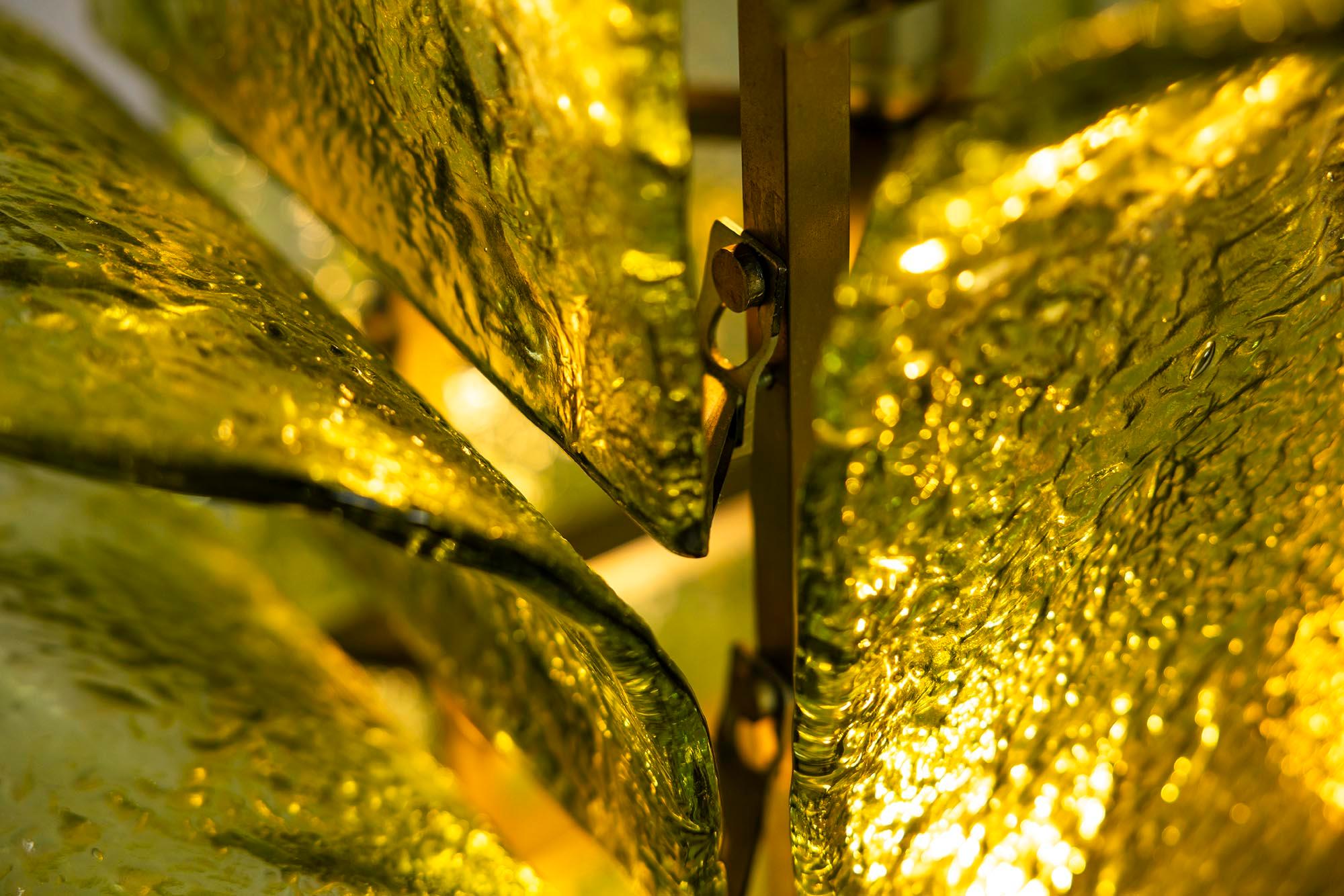 Murano Glass Carlo Nason LT 320 “Cactus” Floor Lamp in Green Murano for Mazzega, Italy 1960s