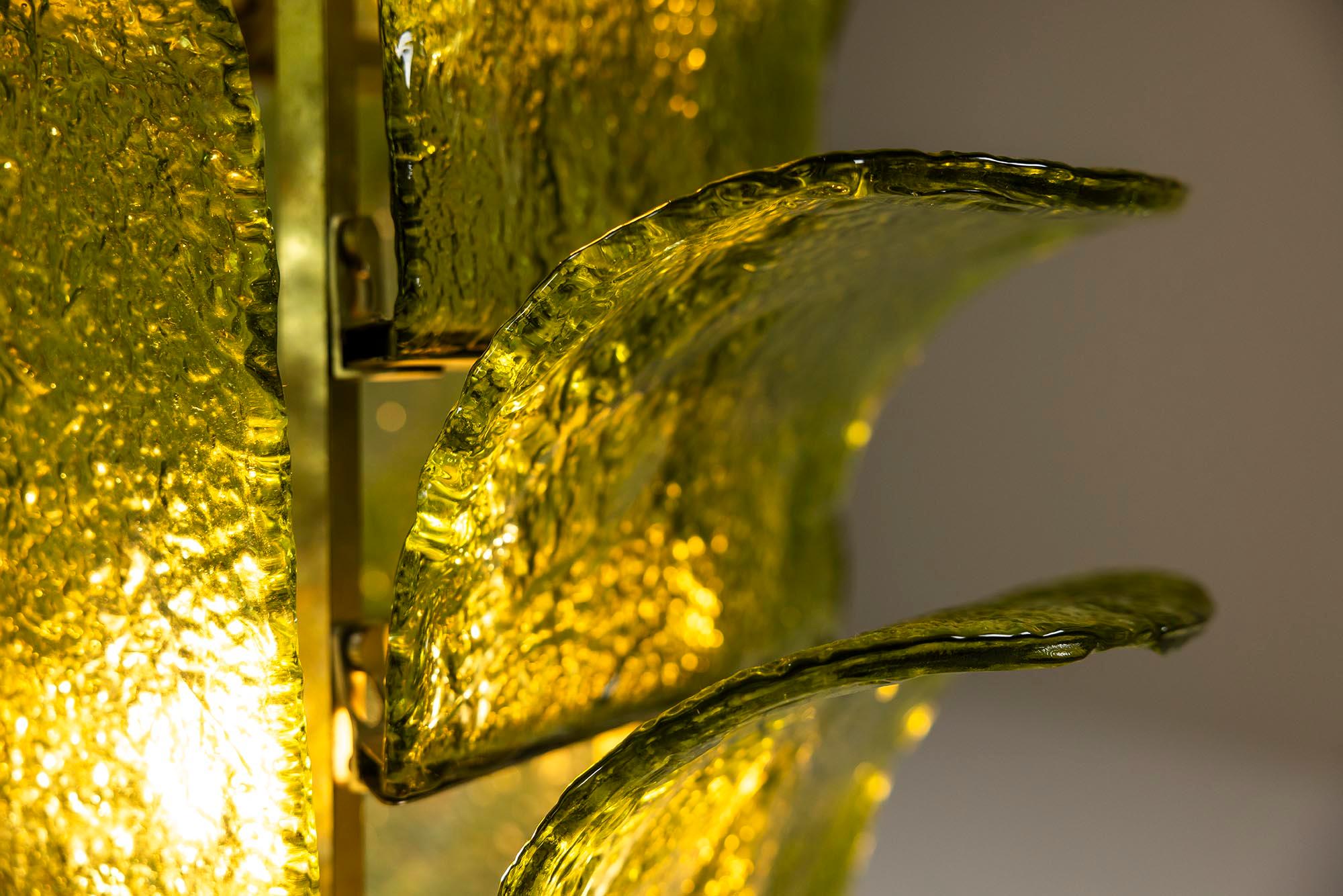 Carlo Nason LT 320 “Cactus” Floor Lamp in Green Murano for Mazzega, Italy 1960s 2