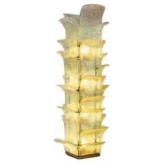 Carlo Nason LT 320 Model “Cactus” Floor Lamp in Murano and Steel for Mazzega