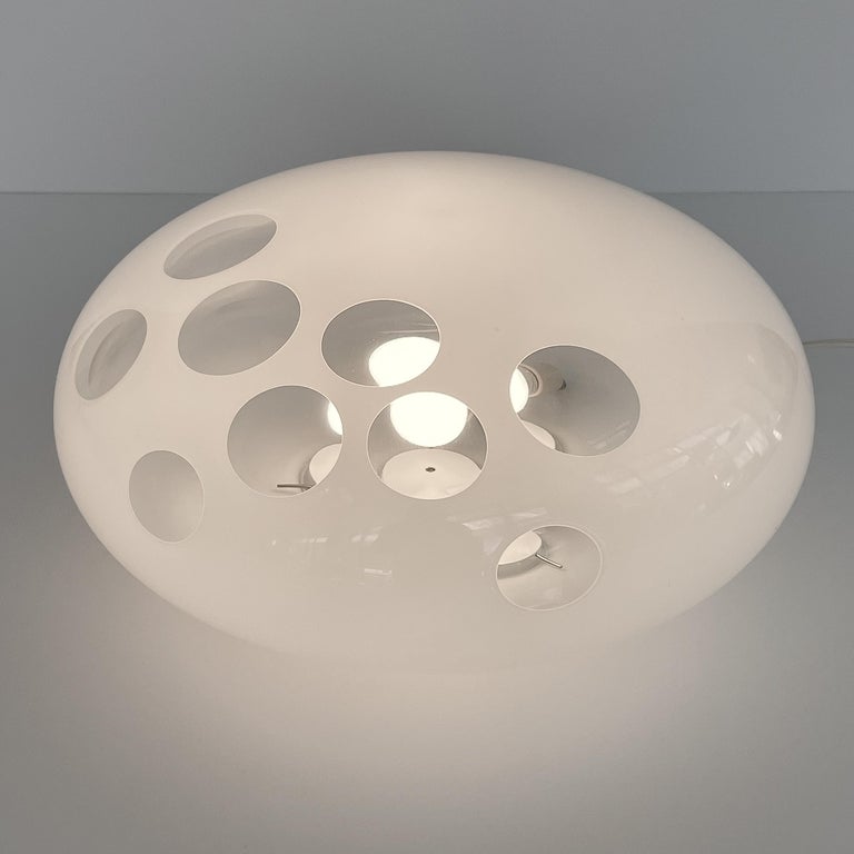 Mid-Century Modern Carlo Nason LT 357 Cased Glass Moonbase Table Lamp for Mazzega