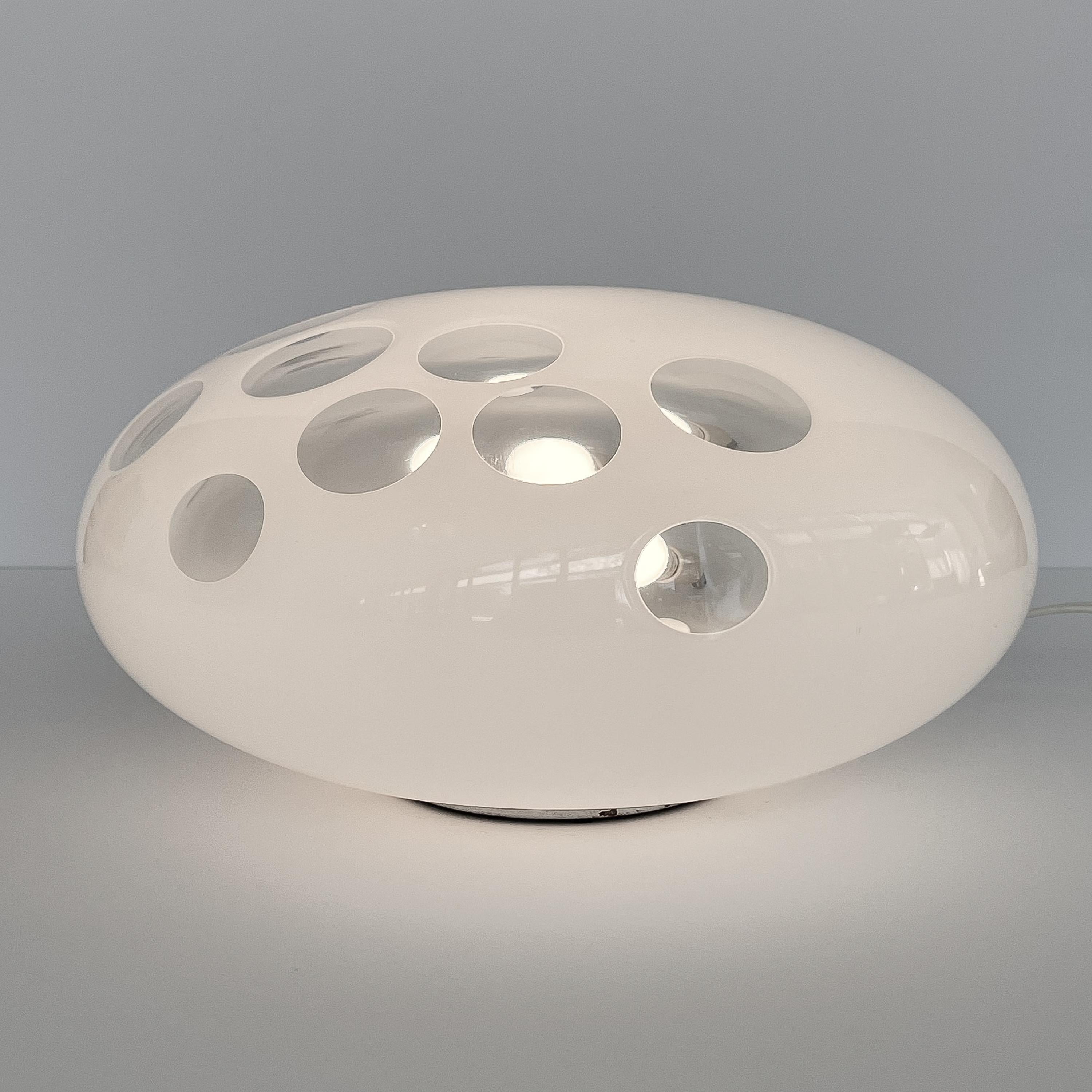 Italian Carlo Nason LT 357 Cased Glass Moonbase Table Lamp for Mazzega