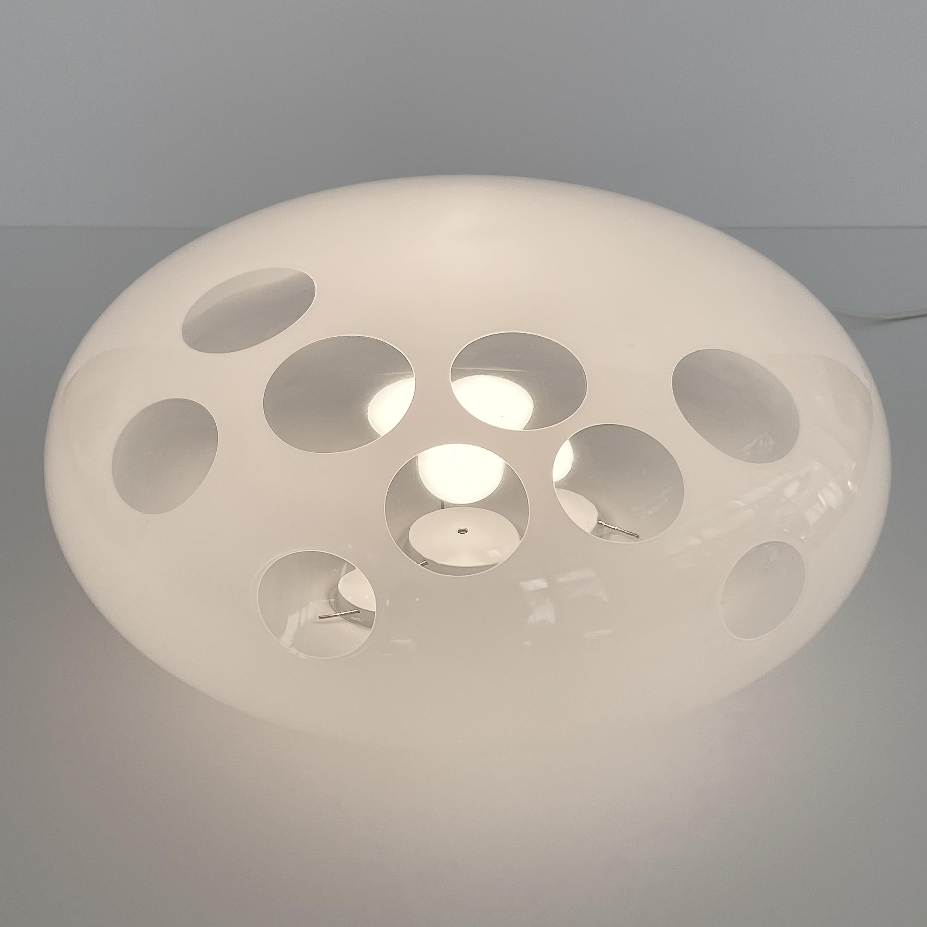 Metal Carlo Nason LT 357 Cased Glass Moonbase Table Lamp for Mazzega