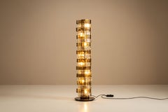 Carlo Nason LT 378 Floorlamp Mixed Cristal and Tobacco Glass for Mazzega, Italy