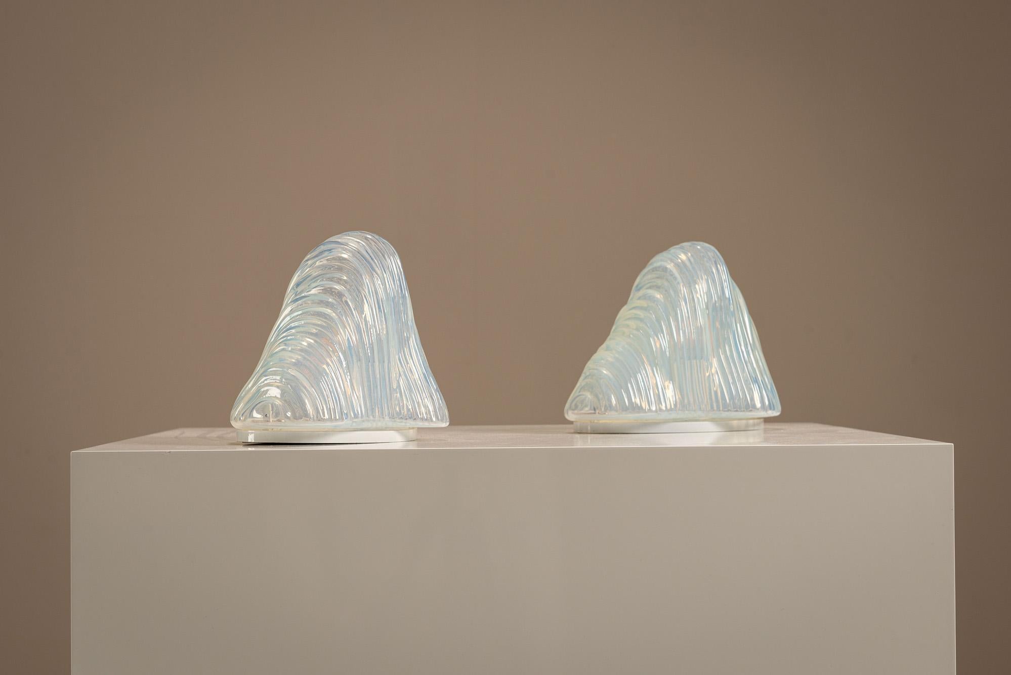 Mid-Century Modern Carlo Nason LT301 “Iceberg” Lamp Set for Mazzega, Italy 1970s For Sale