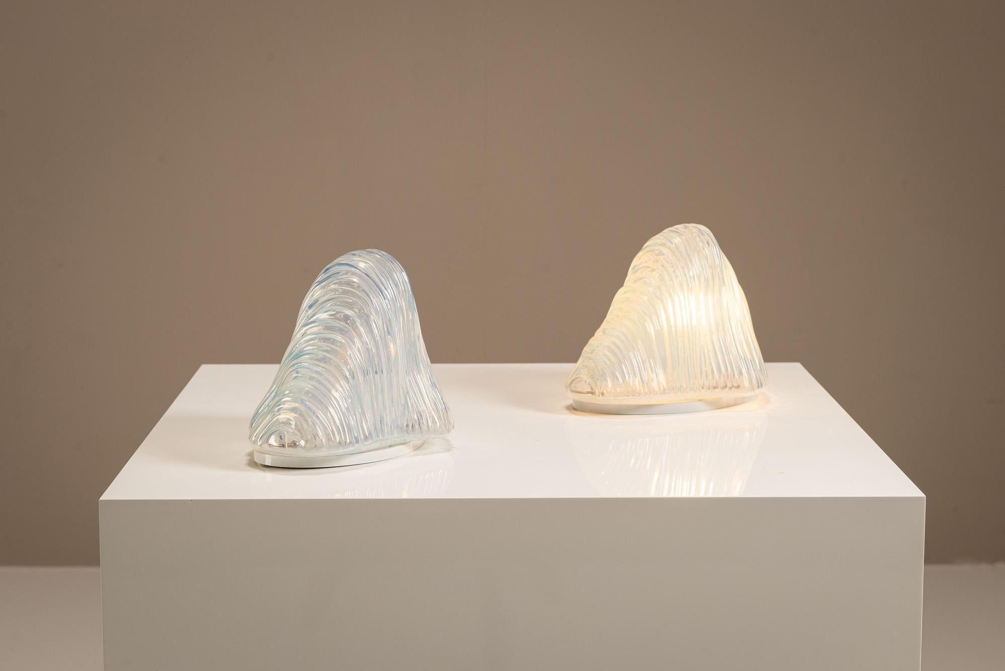 Murano Glass Carlo Nason LT301 “Iceberg” Lamp Set for Mazzega, Italy 1970s For Sale