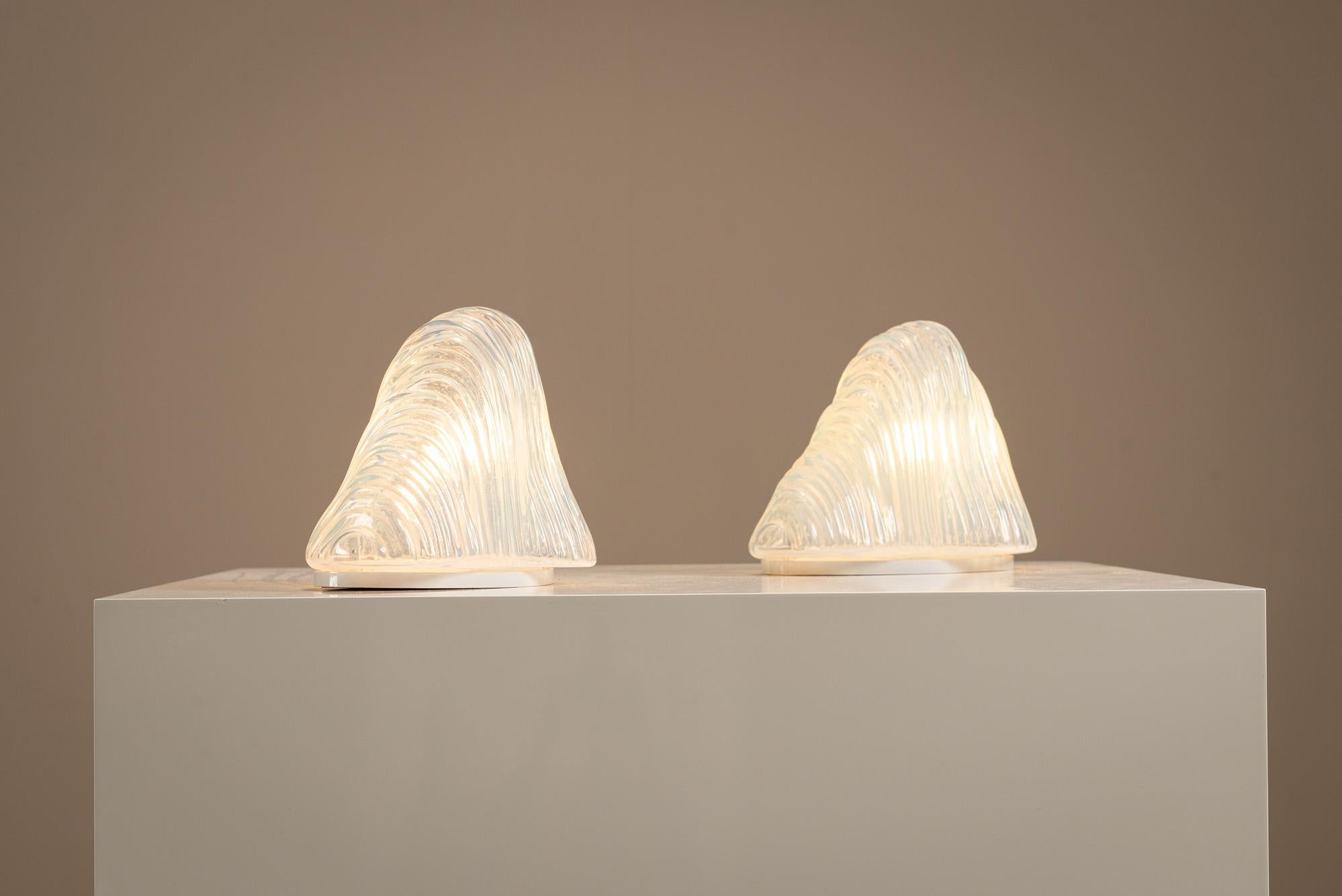 Carlo Nason LT301 “Iceberg” Lamp Set for Mazzega, Italy 1970s For Sale 1