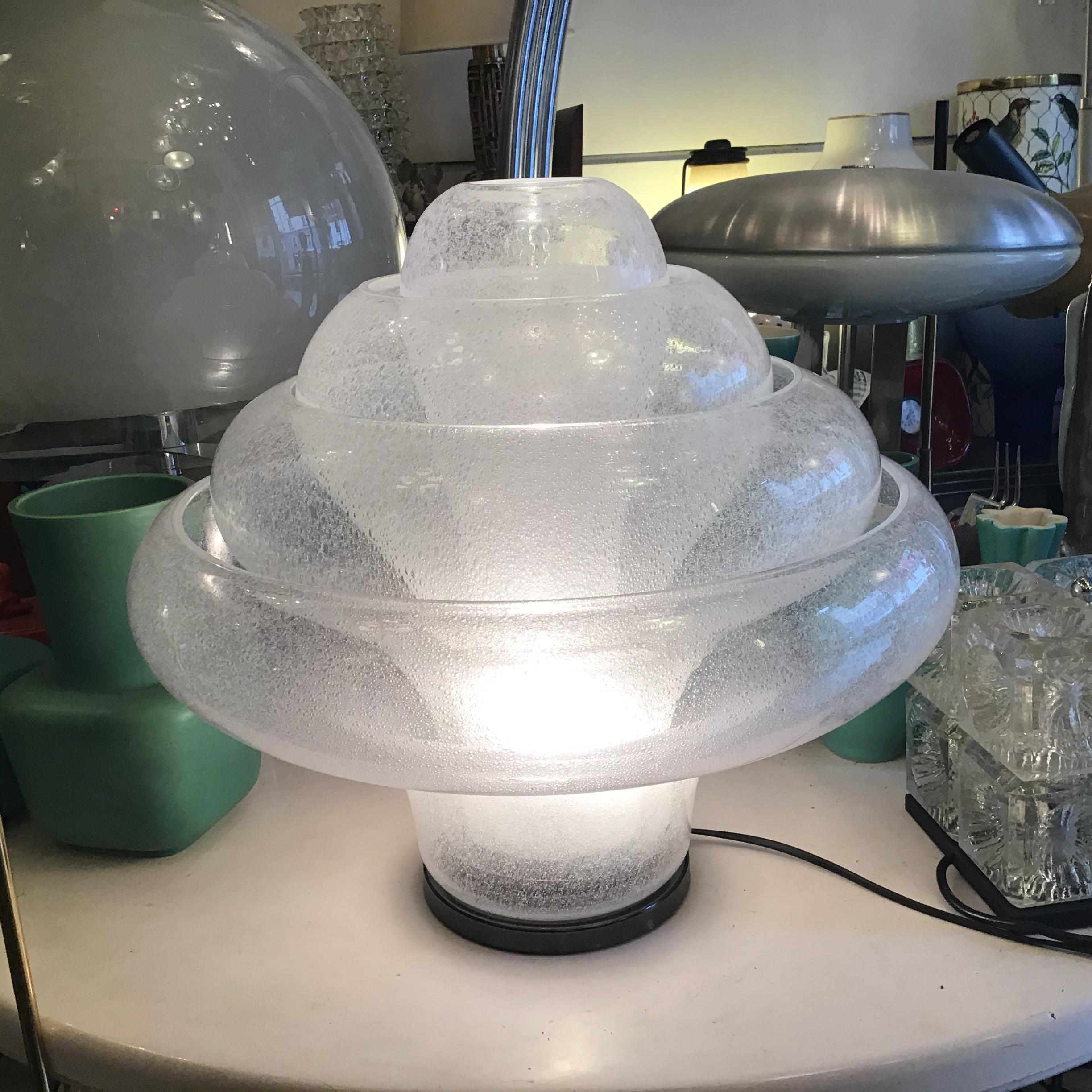 Other Carlo Nason LT305 Lotus Mazzega Table Lamp 1960 Italy For Sale