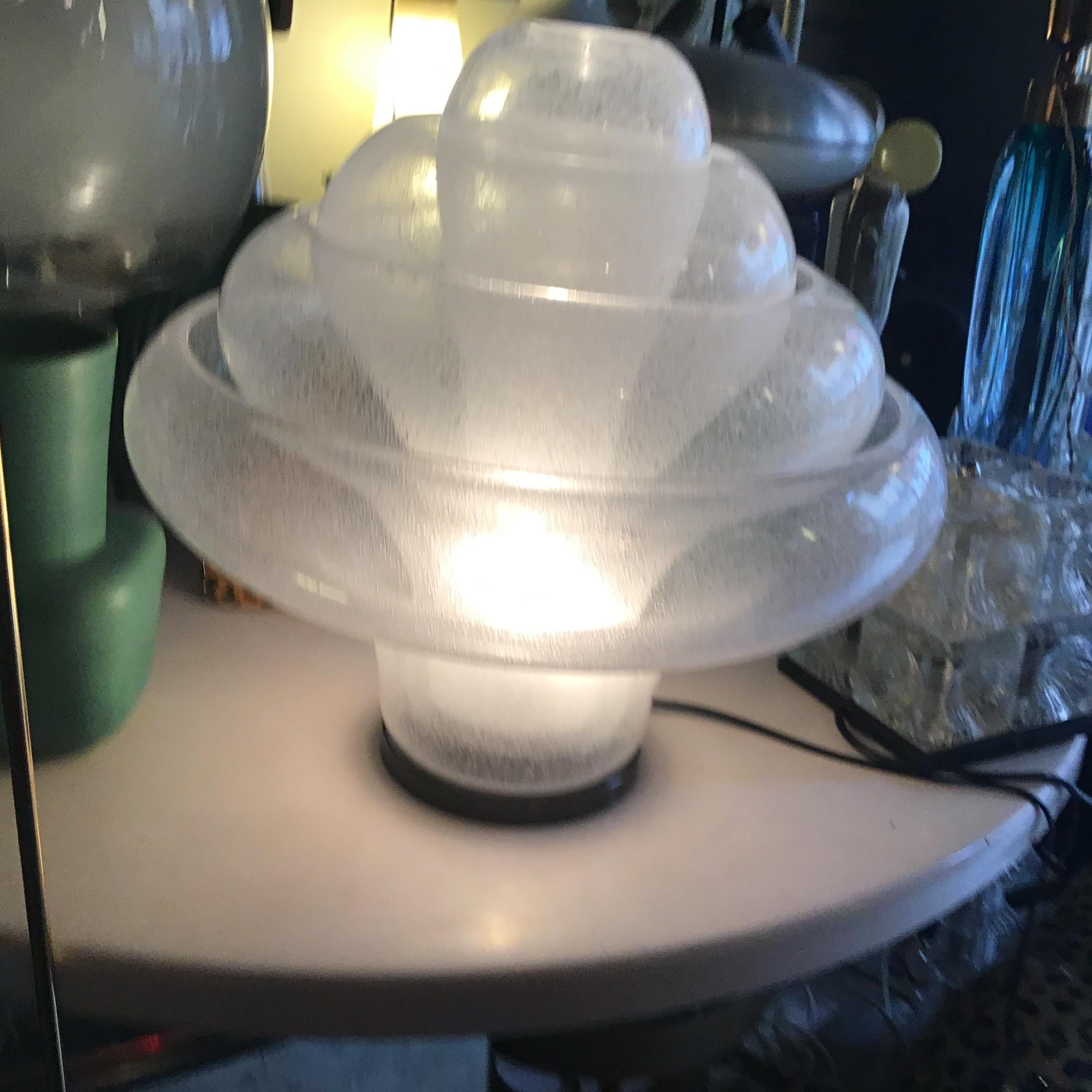 Mid-20th Century Carlo Nason LT305 Lotus Mazzega Table Lamp 1960 Italy For Sale