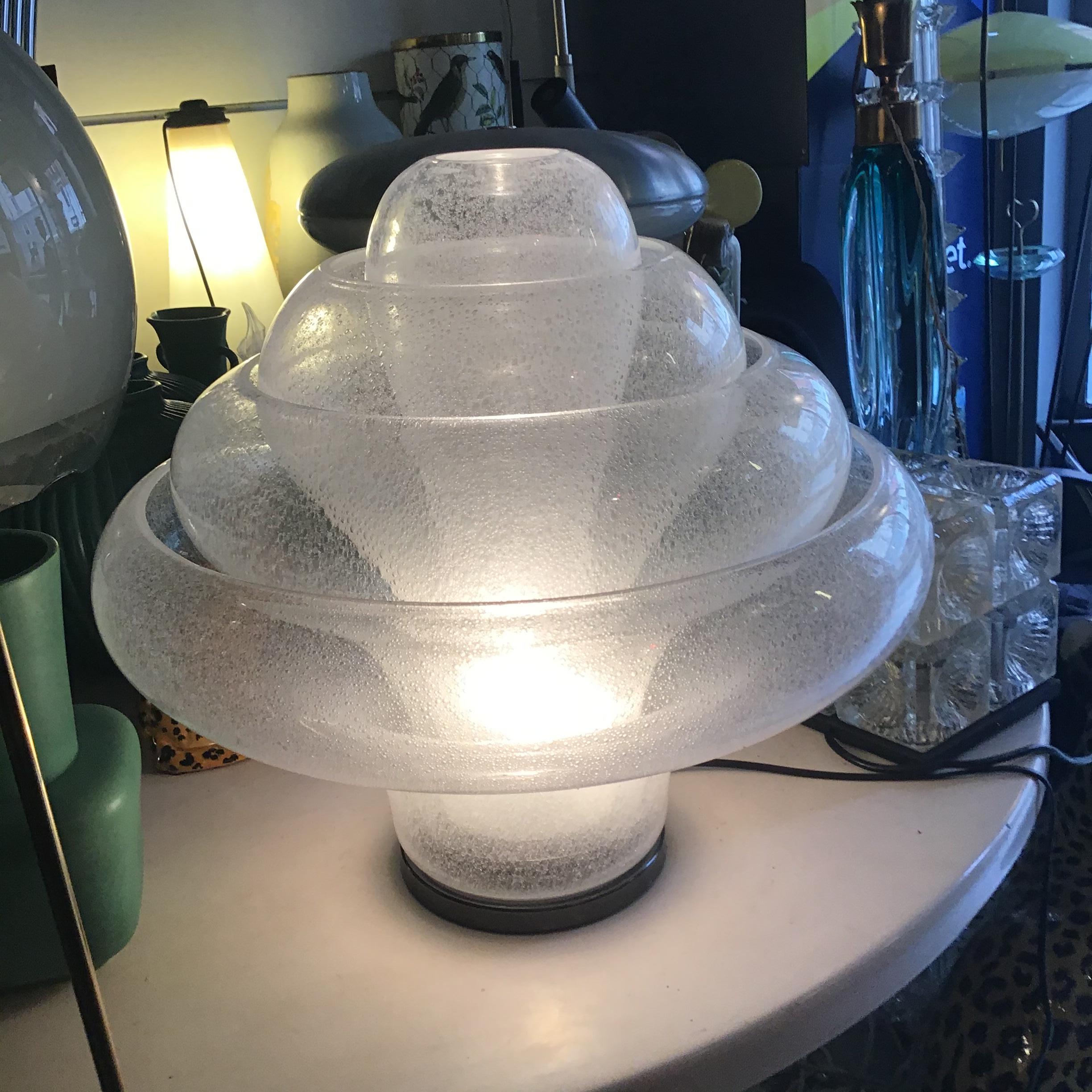 Carlo Nason LT305 Lotus Mazzega Table Lamp 1960 Italy For Sale 1