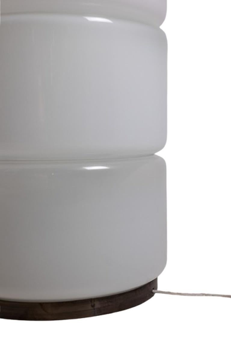 Late 20th Century Carlo Nason. LT316 floor lamp in white opalescent Murano glass For Sale
