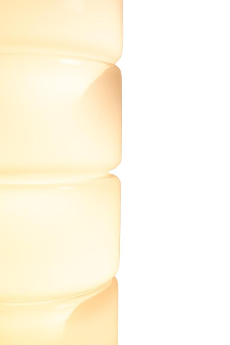 Carlo Nason. LT316 floor lamp in white opalescent Murano glass For Sale 1