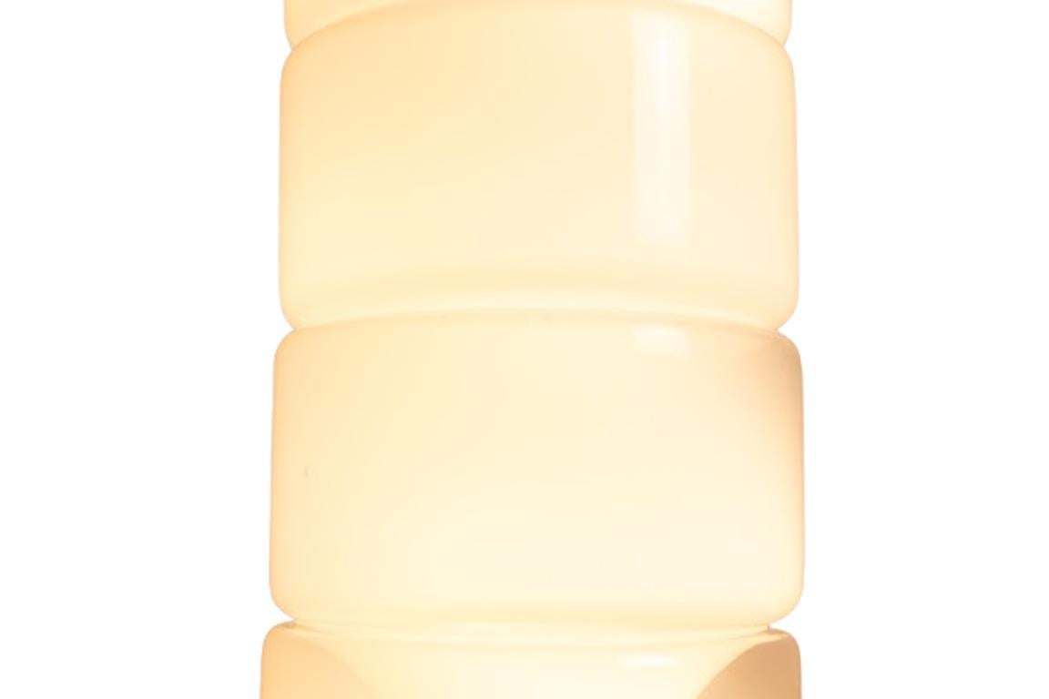 Carlo Nason. LT316 floor lamp in white opalescent Murano glass For Sale 2