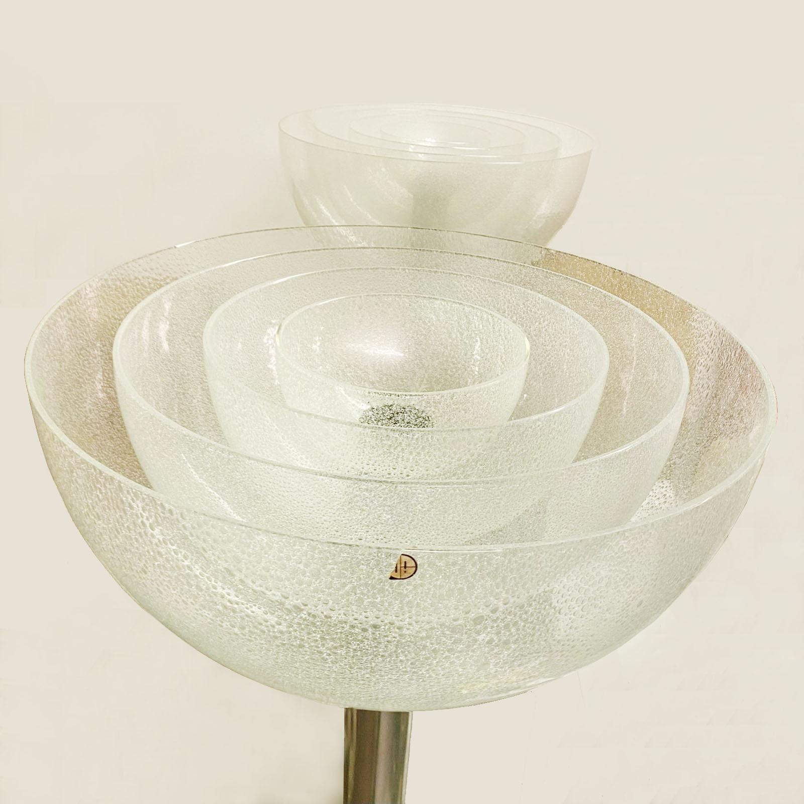 Carlo Nason LT338 Lampadaire pour Mazzega en verre Pulegoso et laiton, Italie 1967 en vente 4