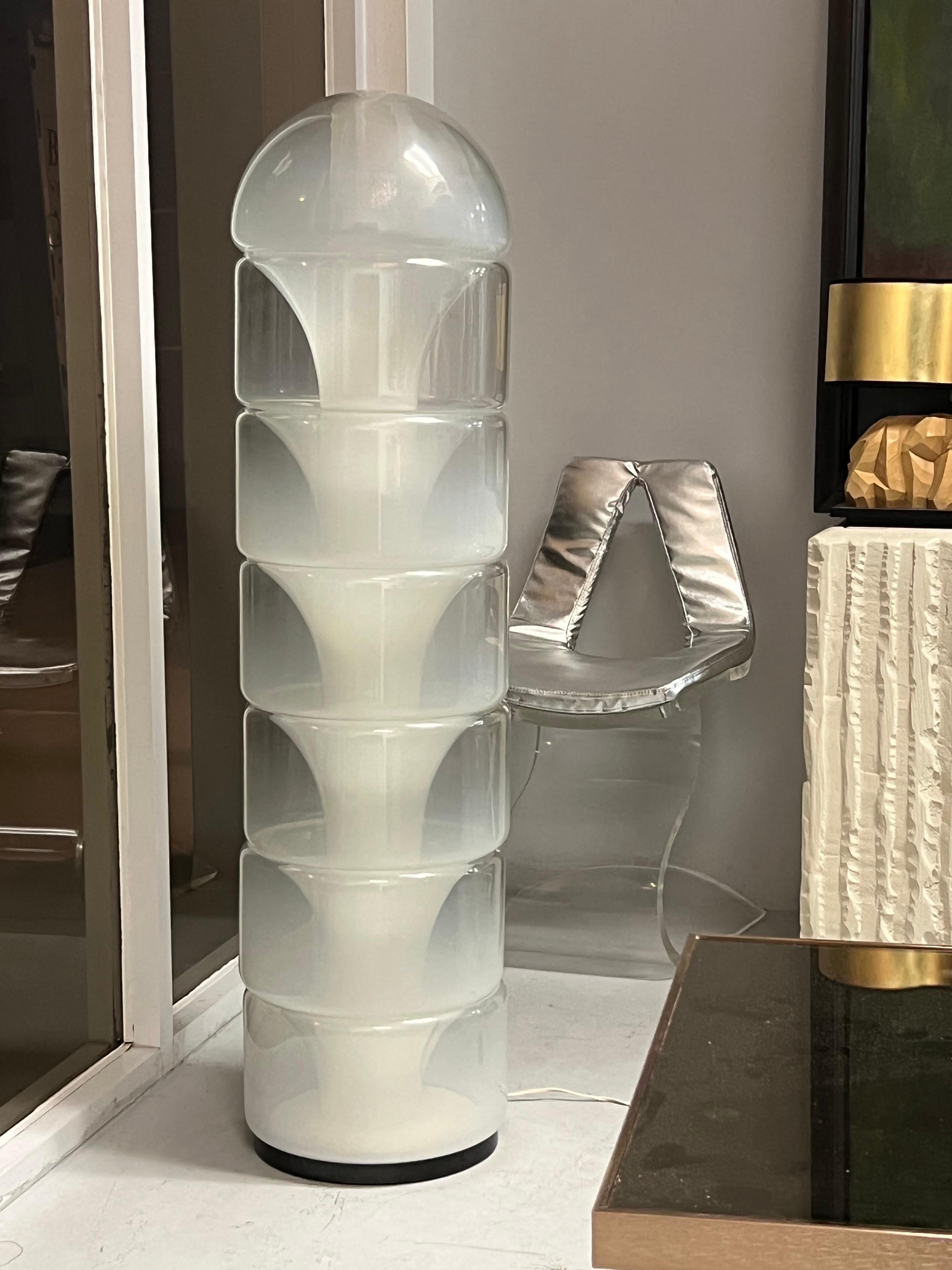 Italian Carlo Nason Mazzega Floor Lamp Model LT 316 in Murano Glass 1970s