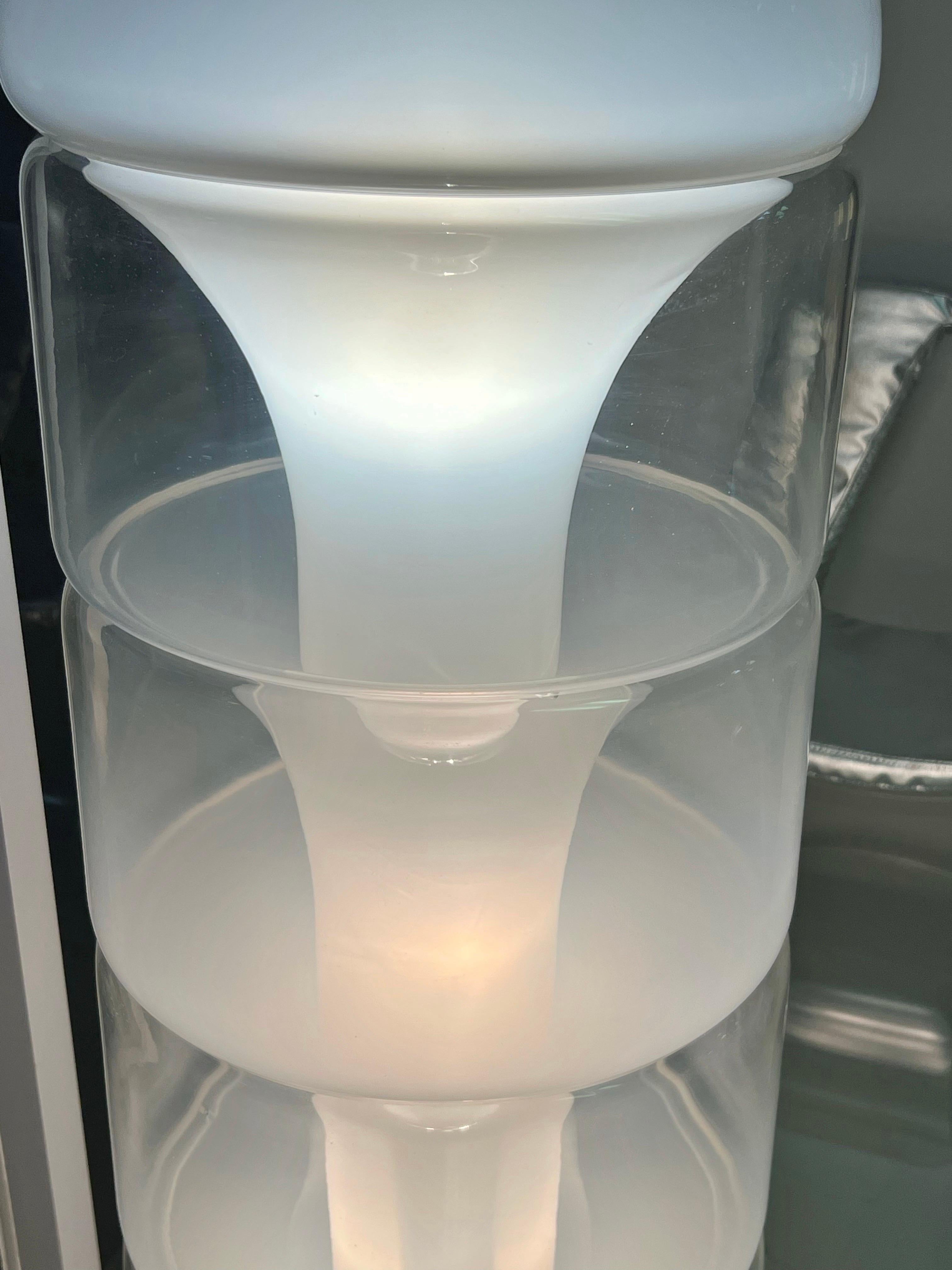 Late 20th Century Carlo Nason Mazzega Floor Lamp Model LT 316 in Murano Glass 1970s