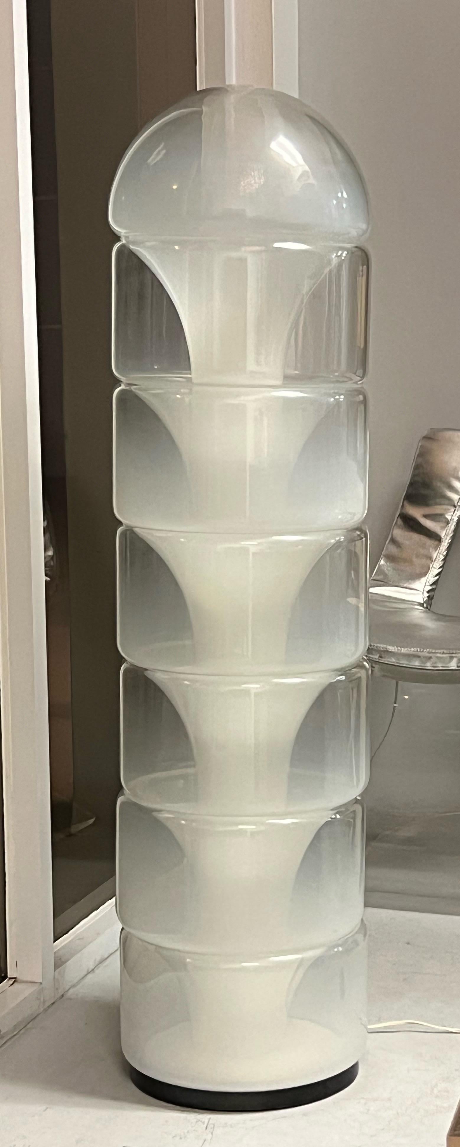 Carlo Nason Mazzega Floor Lamp Model LT 316 in Murano Glass 1970s 2