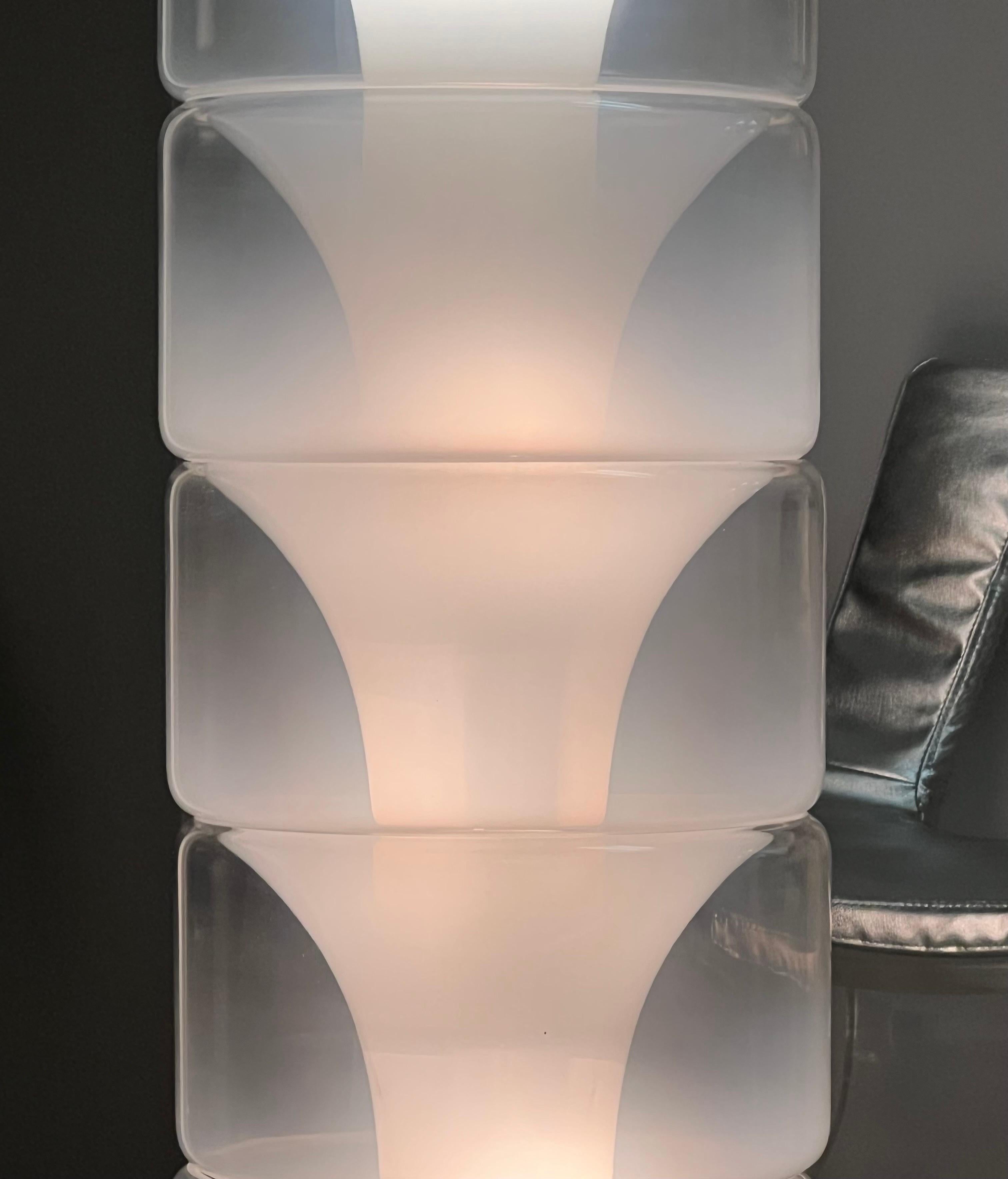 Carlo Nason Mazzega Floor Lamp Model LT 316 in Murano Glass 1970s 3
