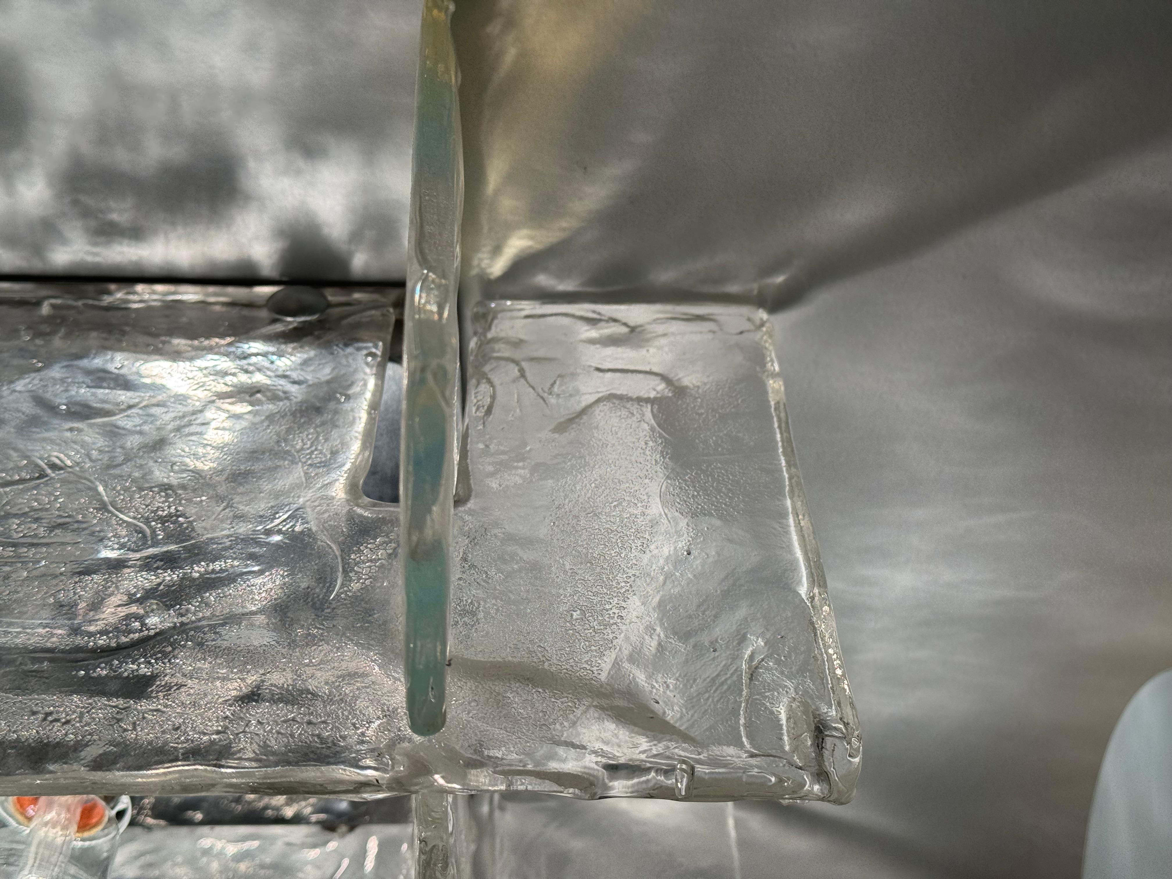 Carlo Nason Mazzega Lampada a Incasso LS 263 vetro iridescente Design Anni '60 in vendita 4