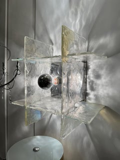 Carlo Nason Mazzega Lampada a Incasso LS 263 vetro iridescente Design Anni '60