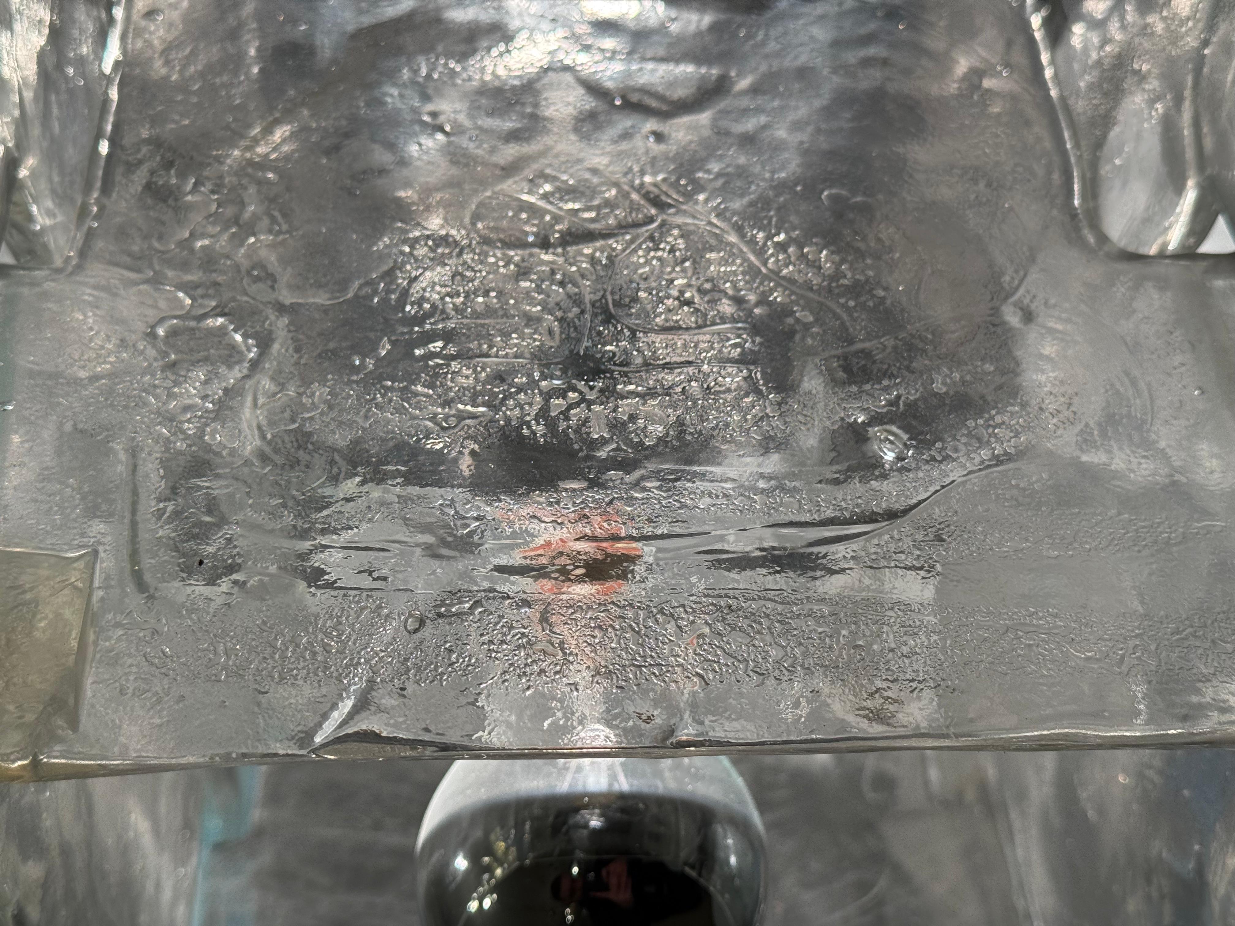 Carlo Nason Mazzega Lampada a Incasso LS 263 vetro iridescente Design Anni '60 In condizioni ottime in vendita a Taranto, IT