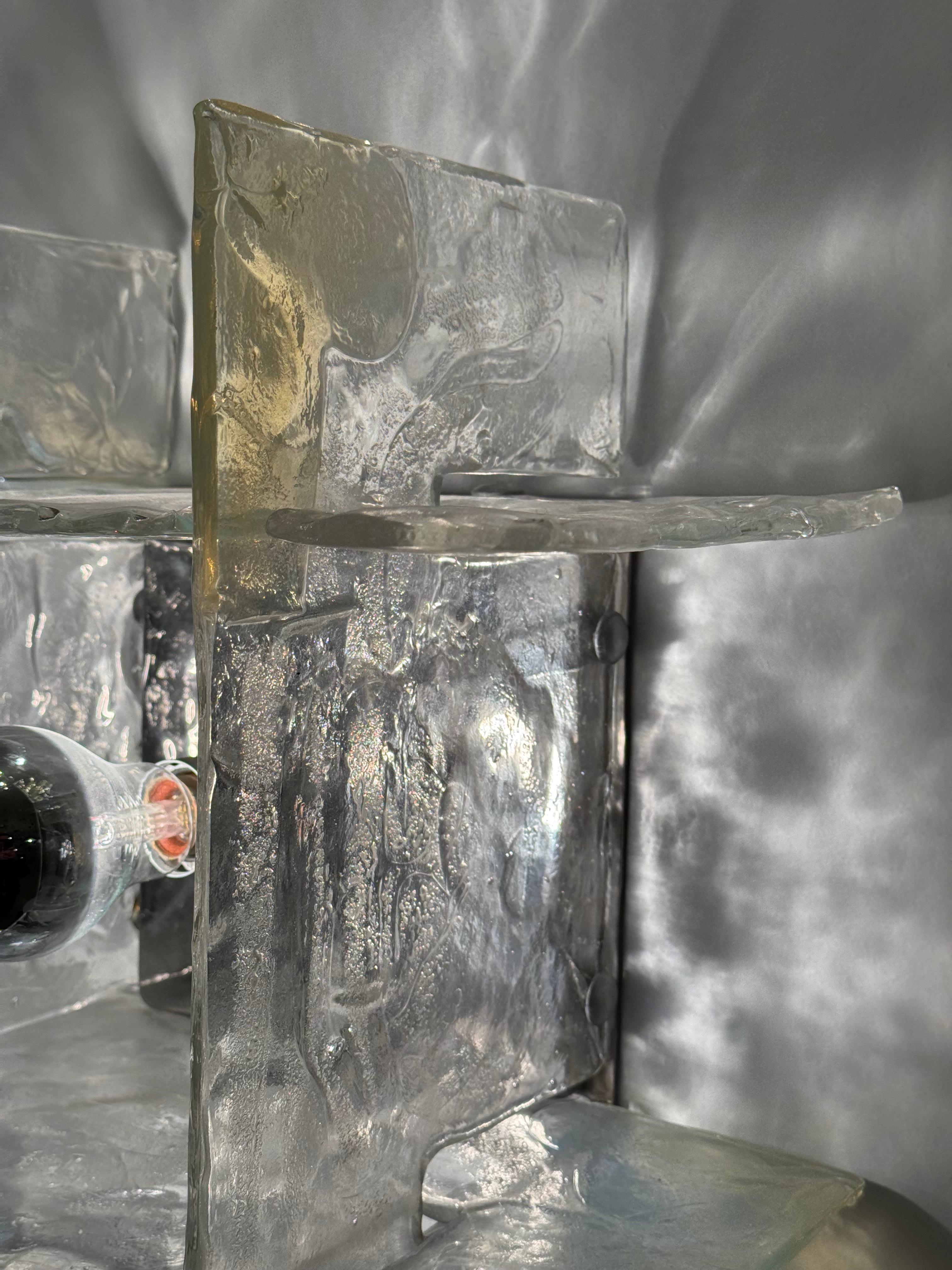 Metà XX secolo Carlo Nason Mazzega Lampada a Incasso LS 263 vetro iridescente Design Anni '60 in vendita