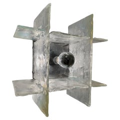 Carlo Nason Mazzega Lampada a Incasso LS 263 vetro iridescente Design Anni
60