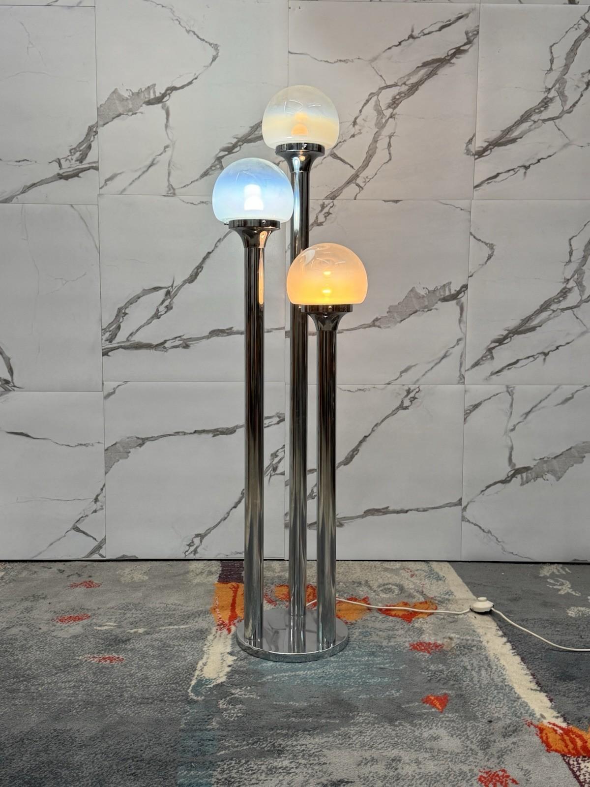 Space Age Carlo Nason Mazzega Floor Lamp Design 1970s Modernism For Sale