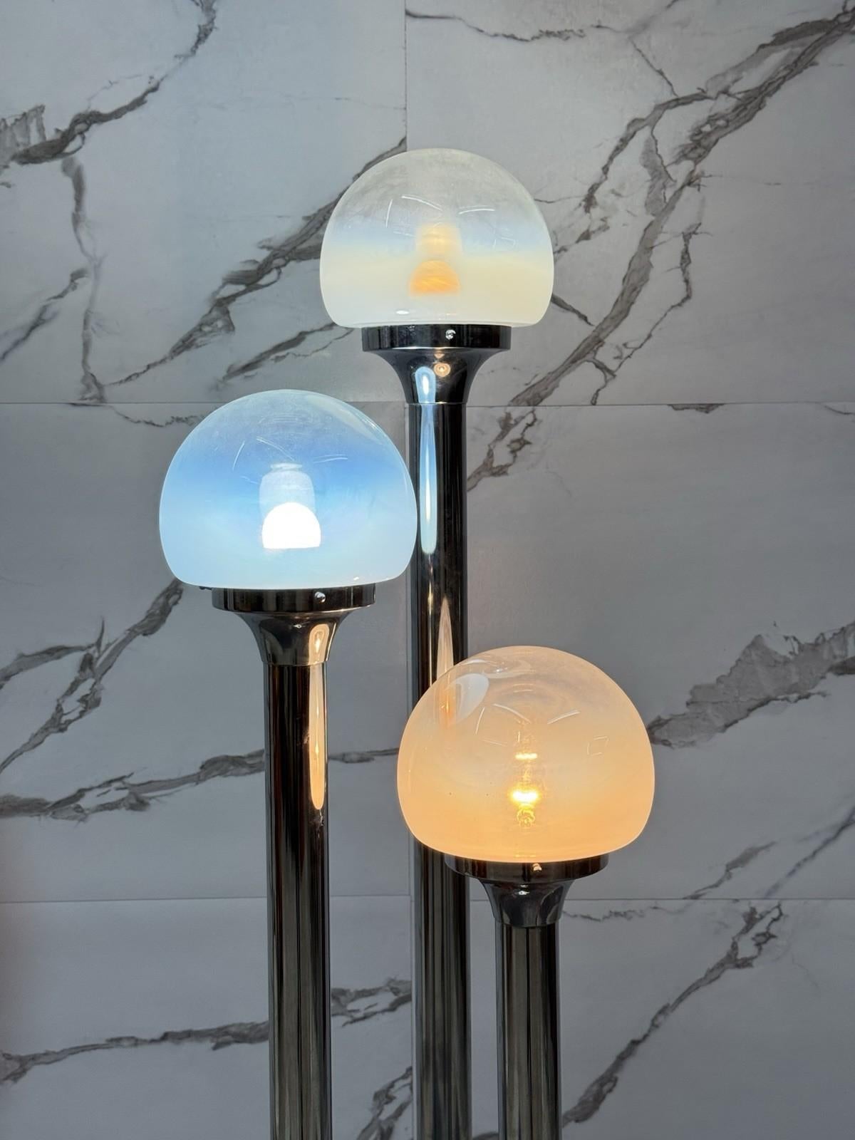 Late 20th Century Carlo Nason Mazzega Floor Lamp Design 1970s Modernism For Sale